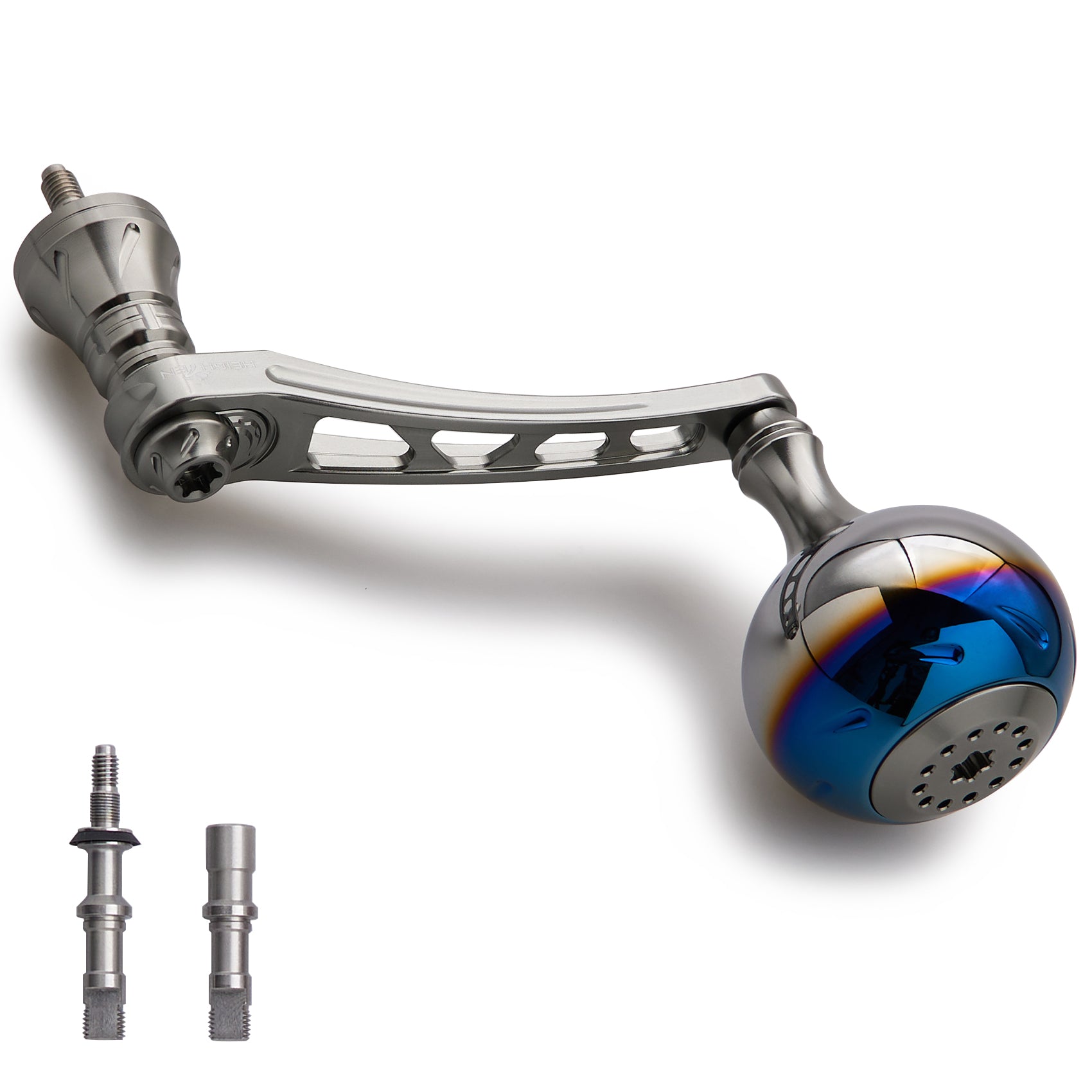 HEIGHTEN 65-70mm可変 リール ハンドル 38mm ノブ搭載 シマノ(Shimano) ダイワ(Daiwa) 通用 スピニングリール 用 Aurora Series
