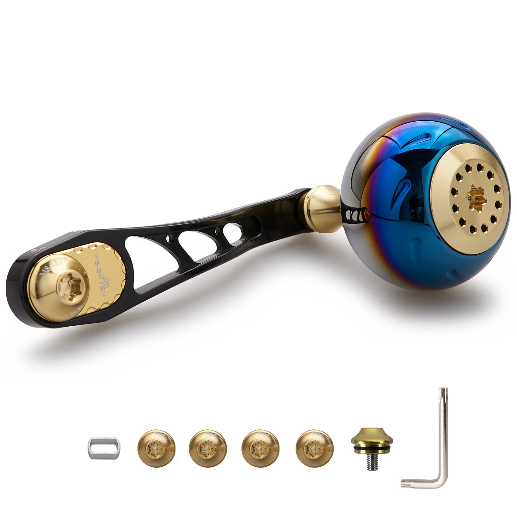 HEIGHTEN 65/75mm リール ハンドル 38mm ハンドルノブ シマノ(SHIMANO) ダイワ(DAIWA) アブ(Abu) ベイトリール 通用 Aurora Ach Series