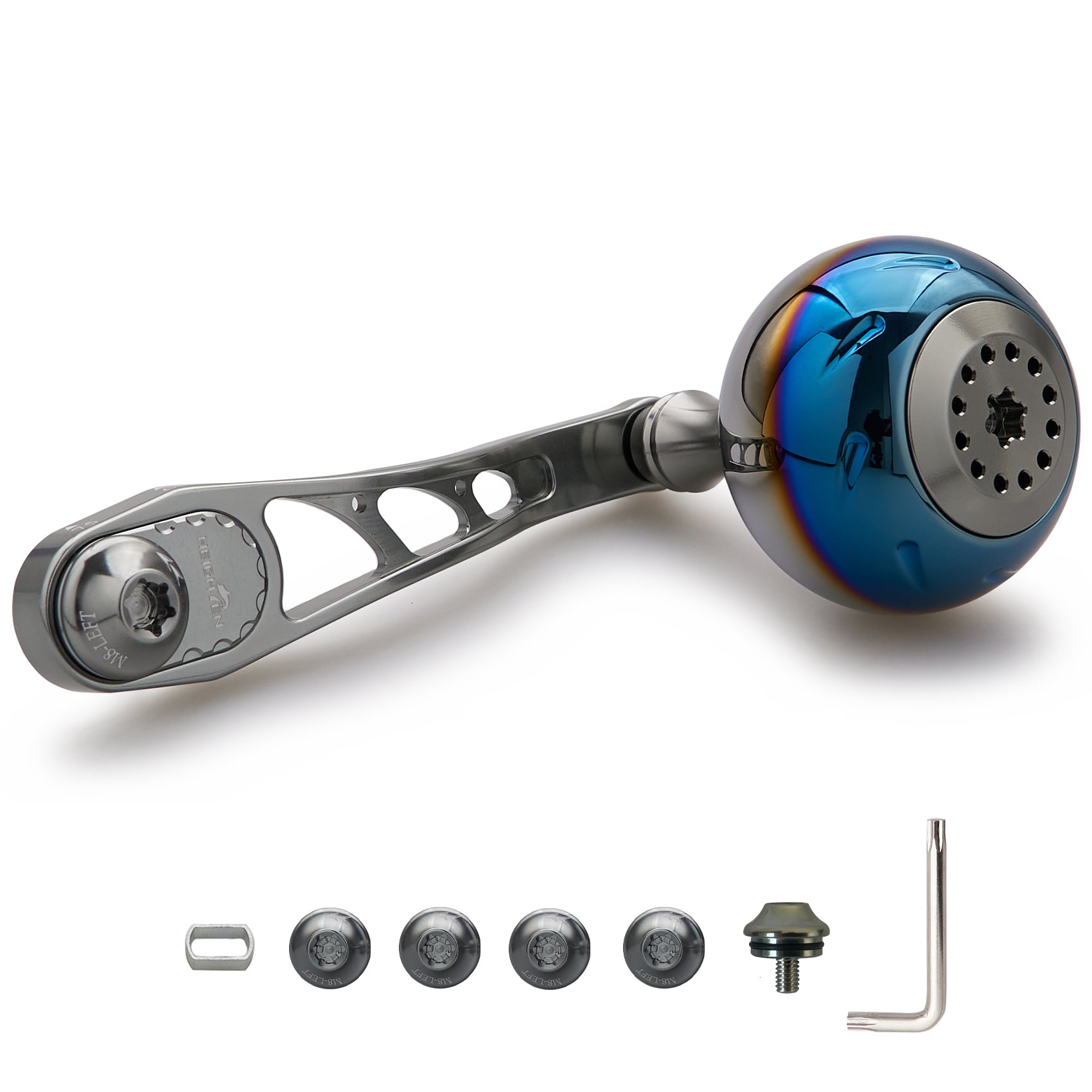 HEIGHTEN 65/75mm リール ハンドル 38mm ハンドルノブ シマノ(SHIMANO) ダイワ(DAIWA) アブ(Abu) ベイトリール 通用 Aurora Ach Series