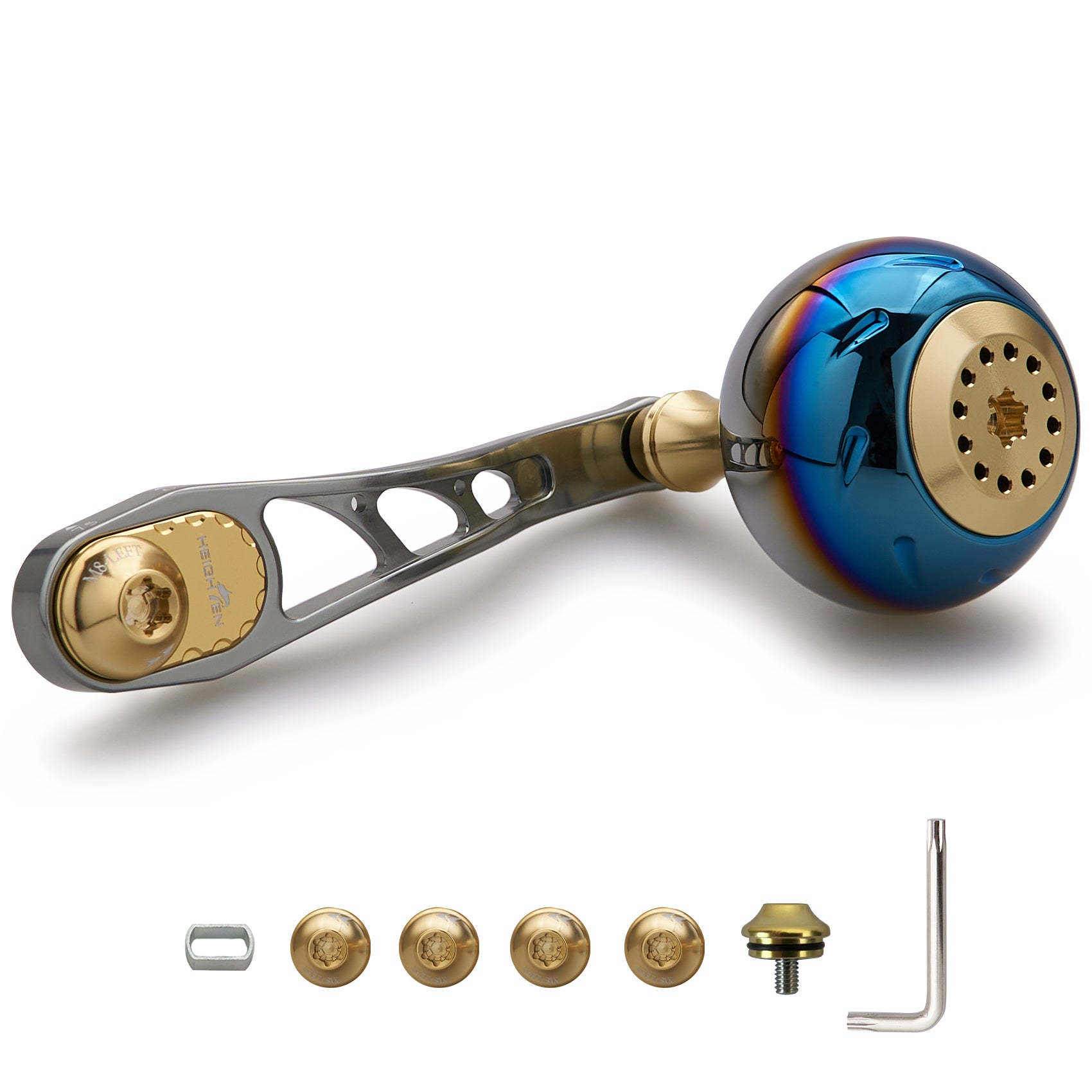 HEIGHTEN 65/75mm リール ハンドル 38mm ハンドルノブ シマノ(SHIMANO) ダイワ(DAIWA) アブ(Abu) ベイトリール 通用 Aurora Ach Series