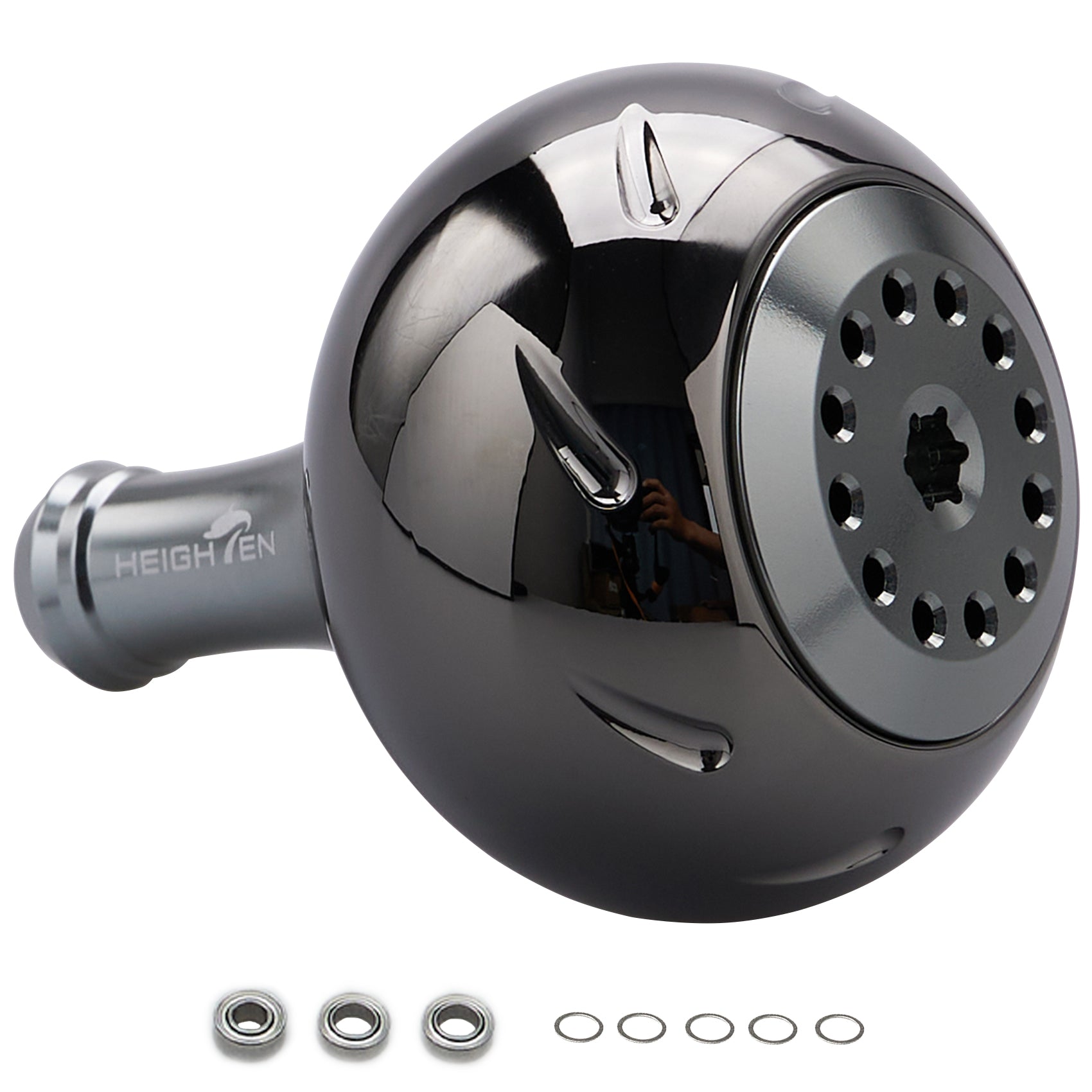 HEIGHTEN 45mm パワー リール ハンドル ノブ シマノ(Shimano) Bタイプ ダイワ(Daiwa) Lサイズ 通用