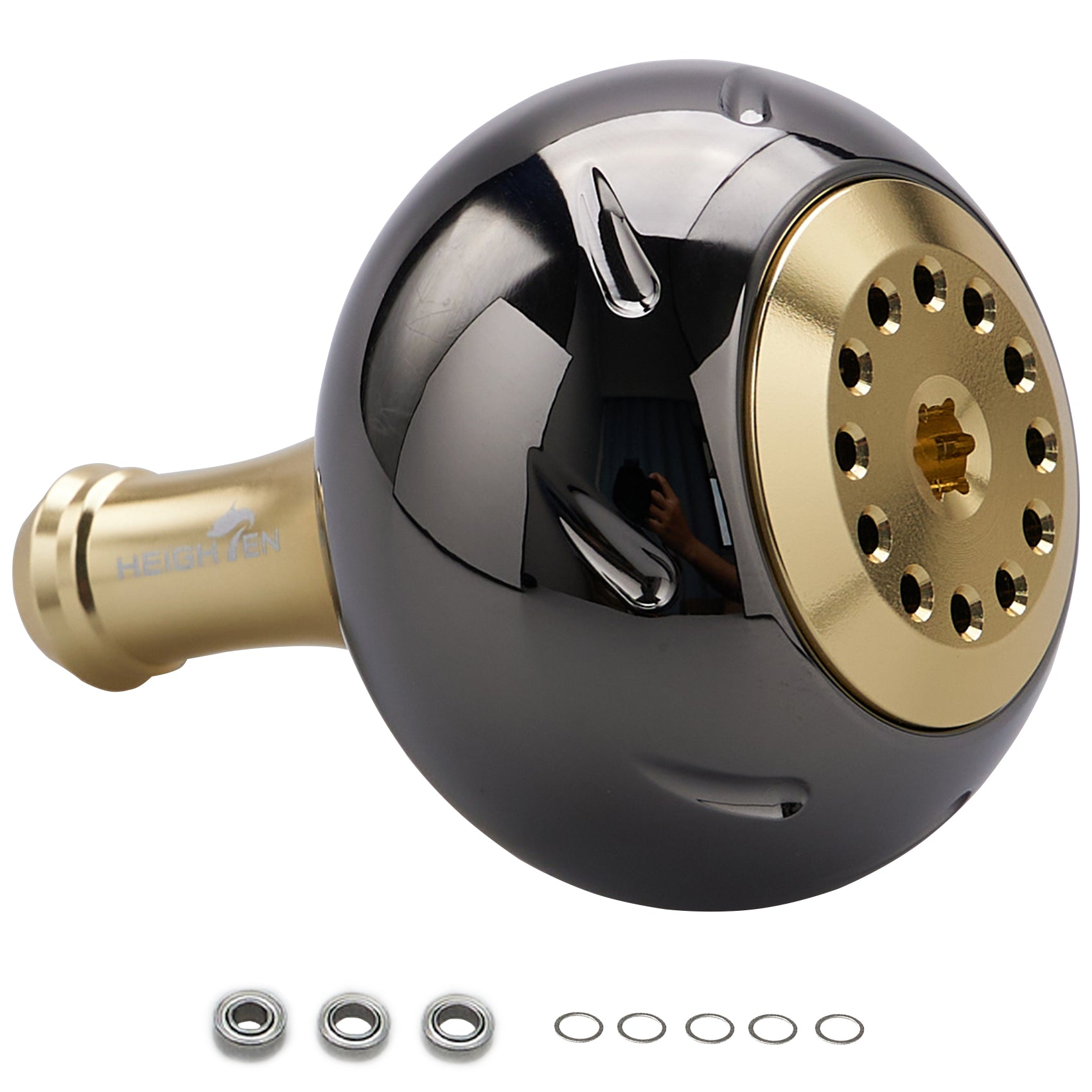 HEIGHTEN 45mm パワー リール ハンドル ノブ シマノ(Shimano) Bタイプ ダイワ(Daiwa) Lサイズ 通用