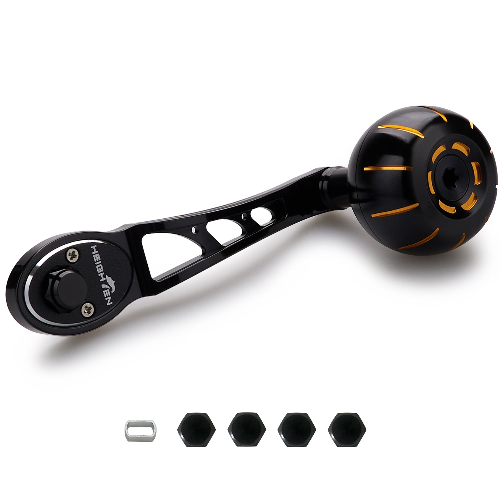 HEIGHTEN 80/90mm リール ハンドル 38mm/42mm ハンドルノブ シマノ(SHIMANO) ダイワ(DAIWA) アブ(Abu) ベイトリール 通用Arch Gear Series