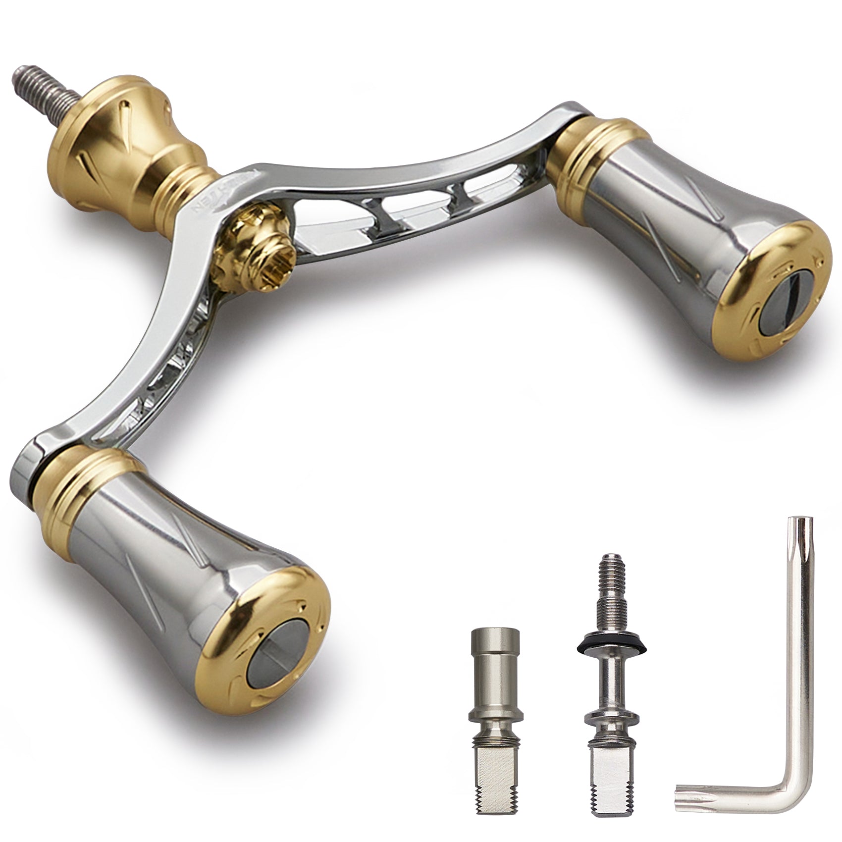 HEIGHTEN 80mm リール ハンドル 19mm ノブ 搭載 シマノ ダイワ 通用 スピニングリール用 New Pillar Series