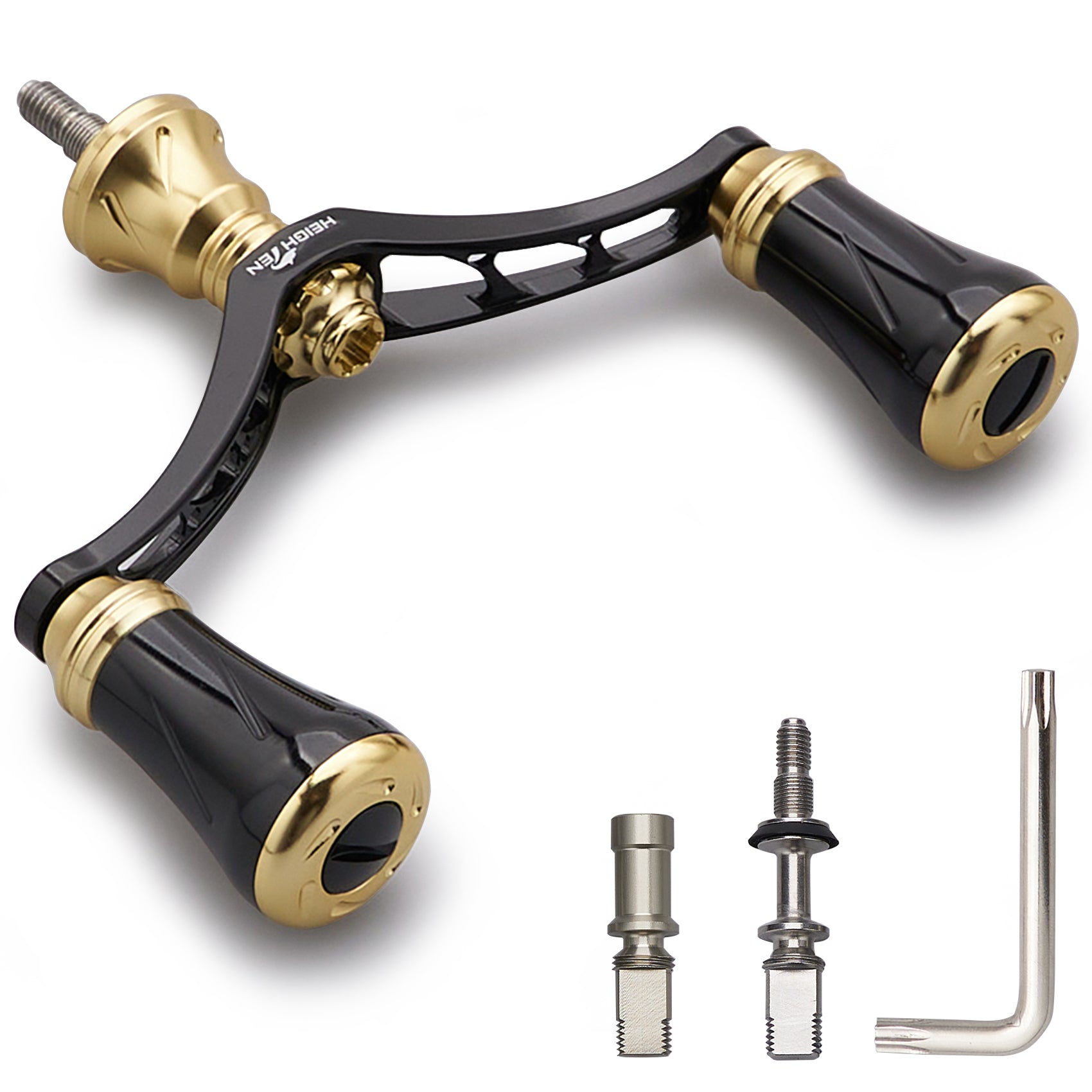 HEIGHTEN 80mm リール ハンドル 19mm ノブ 搭載 シマノ ダイワ 通用 スピニングリール用 New Pillar Series