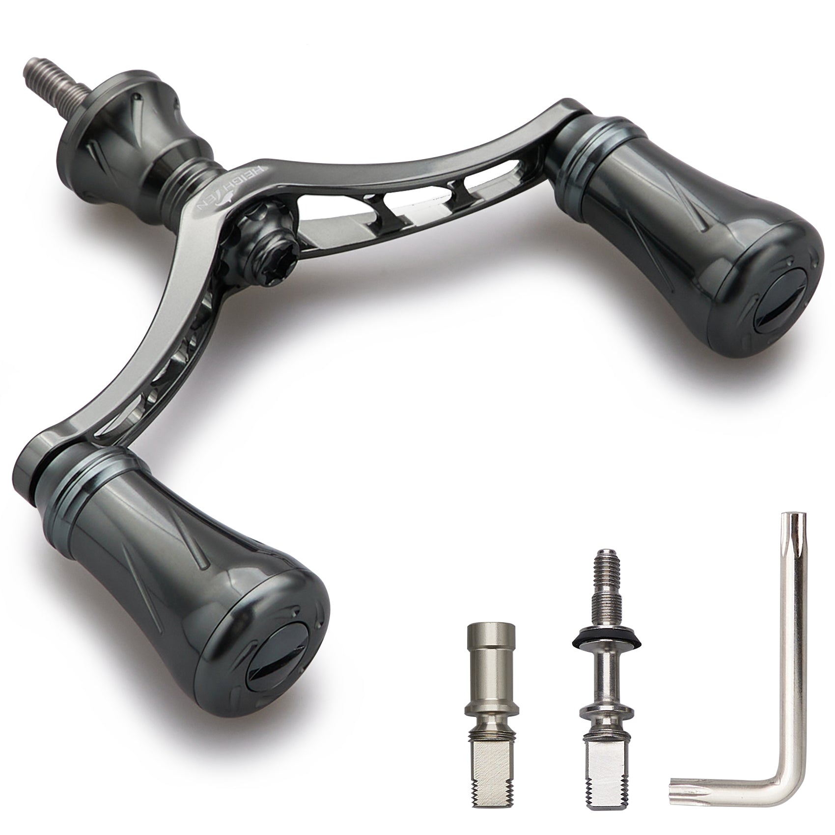 HEIGHTEN 80mm リール ハンドル 19mm ノブ 搭載 シマノ ダイワ 通用 スピニングリール用 New Pillar Series