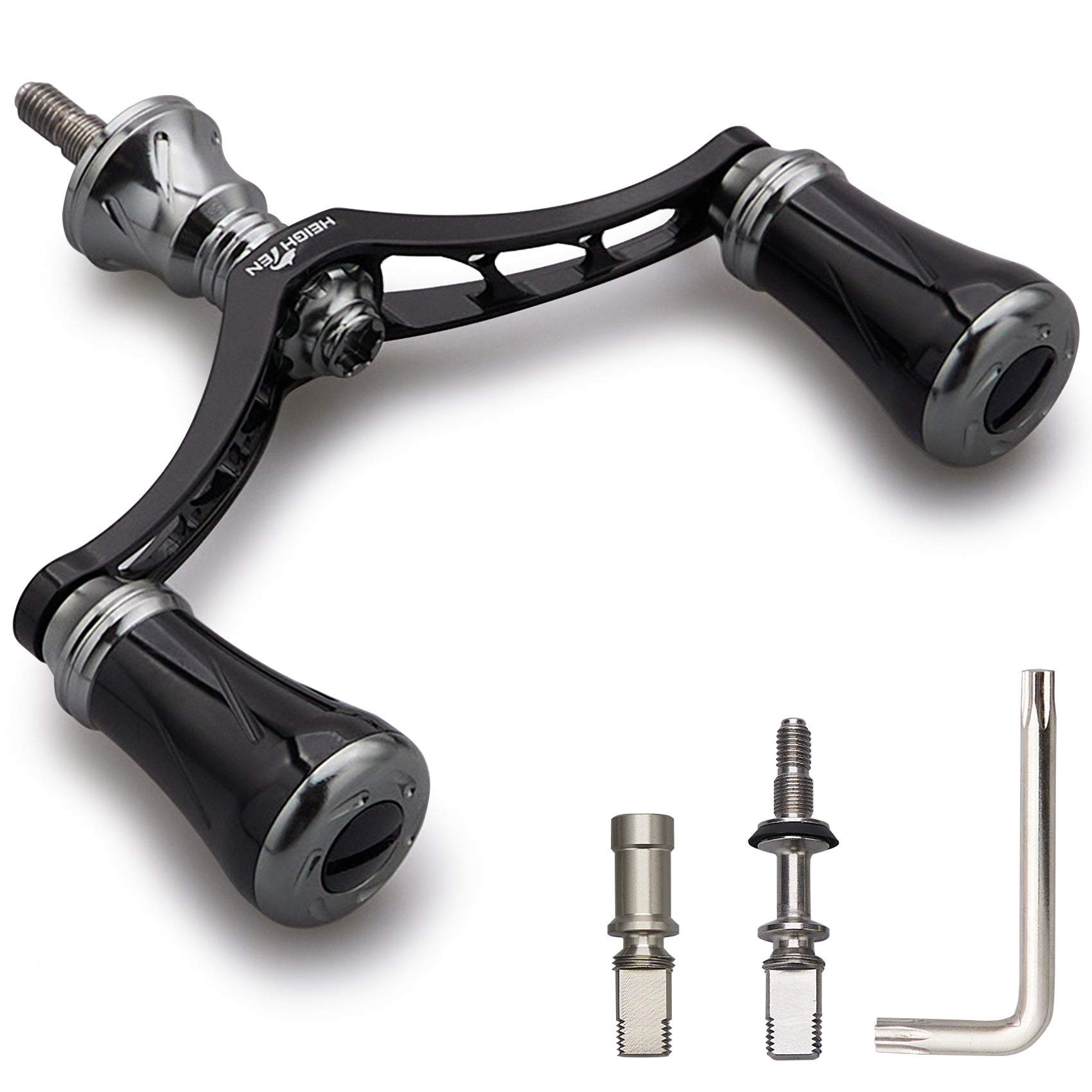 HEIGHTEN 80mm リール ハンドル 19mm ノブ 搭載 シマノ ダイワ 通用 スピニングリール用 New Pillar Series