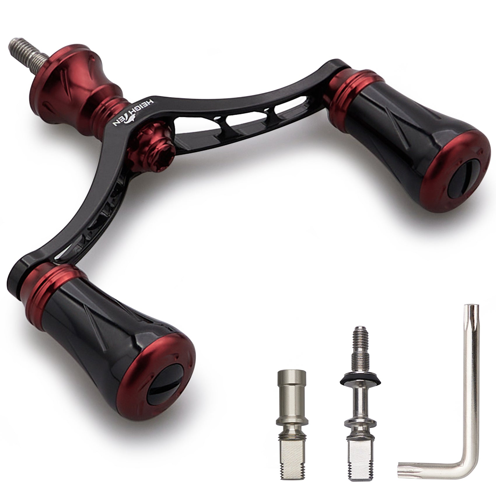 HEIGHTEN 80mm リール ハンドル 19mm ノブ 搭載 シマノ ダイワ 通用 スピニングリール用 New Pillar Series