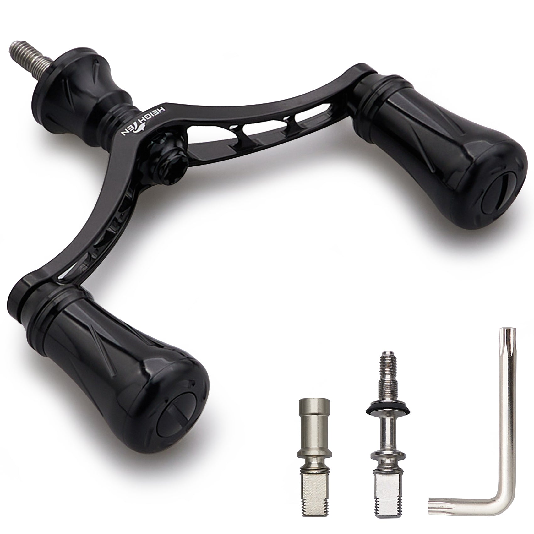 HEIGHTEN 80mm リール ハンドル 19mm ノブ 搭載 シマノ ダイワ 通用 スピニングリール用 New Pillar Series