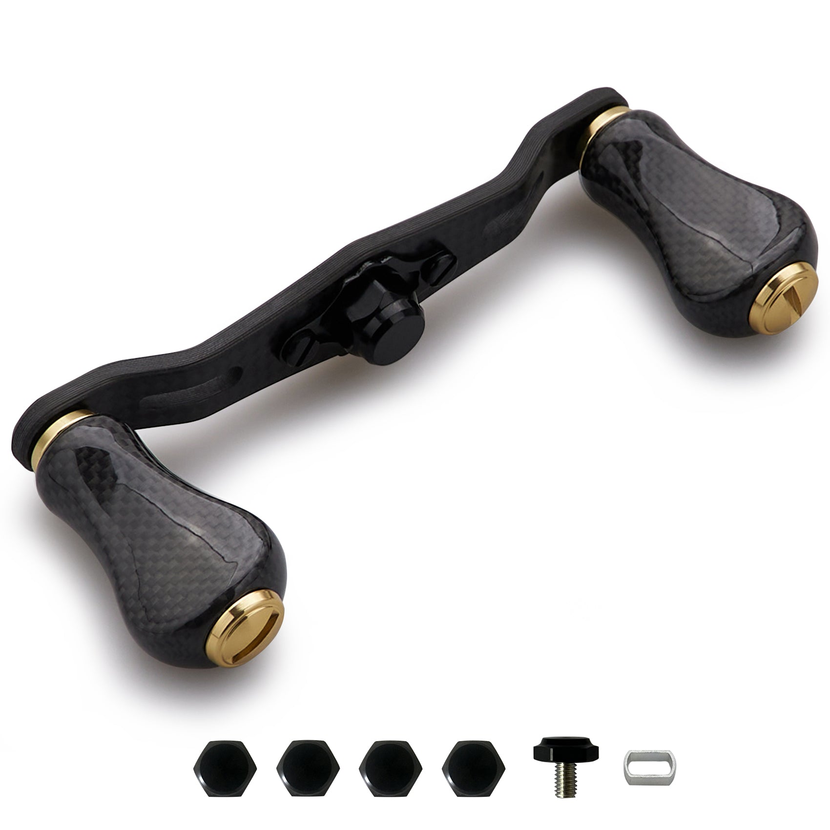 HEIGHTEN 85mm リール ハンドル 20mm ノブ 搭載 1.5K カーボン シマノ(SHIMANO) ダイワ(DAIWA) アブ(Abu) 通用 ベイトリール 用 Gourd Series