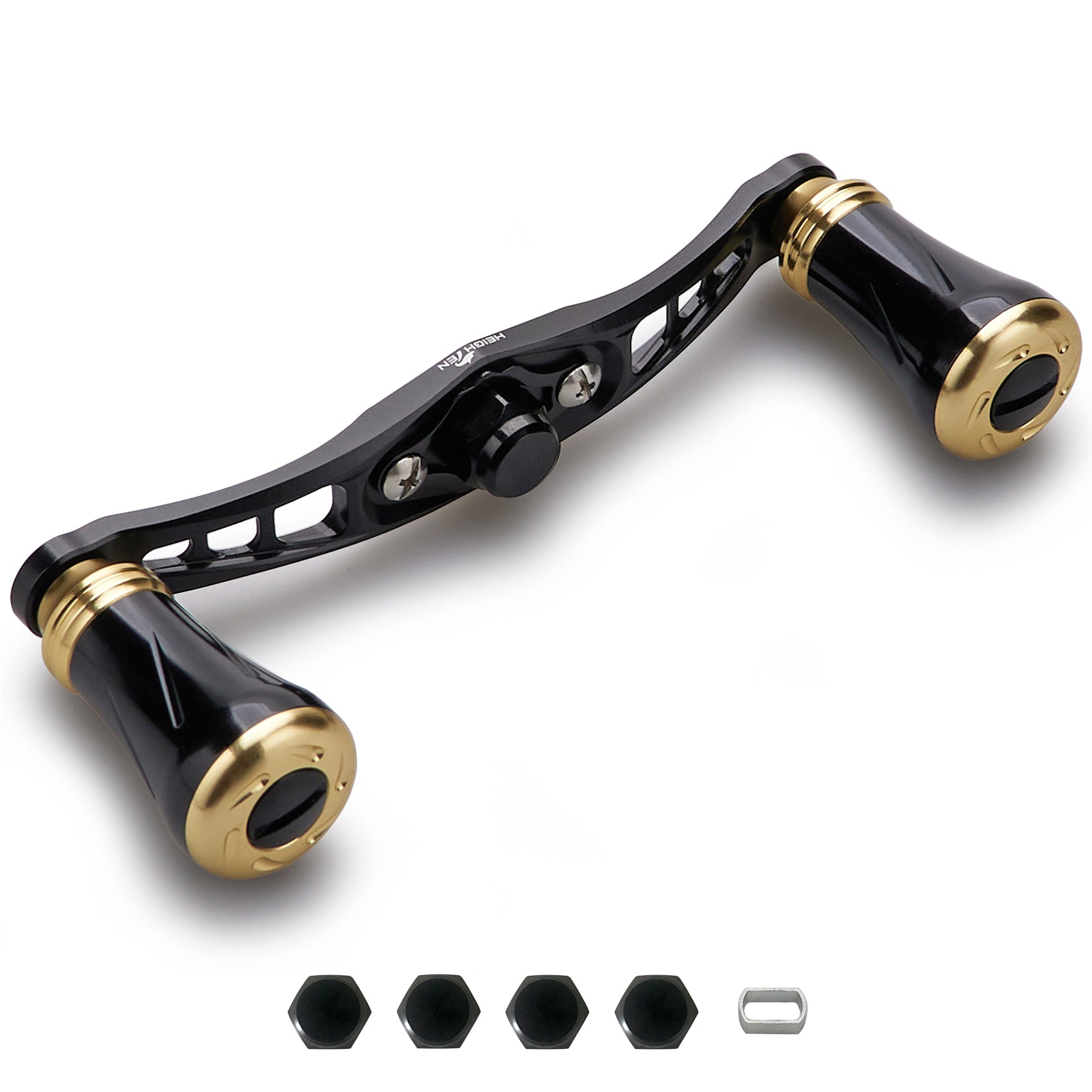 HEIGHTEN 92mm リール ハンドル 19mm ノブ搭載 シマノ(SHIMANO) ダイワ(DAIWA) アブ(Abu) 通用 ベイトリール 用 Wing Pillar Series