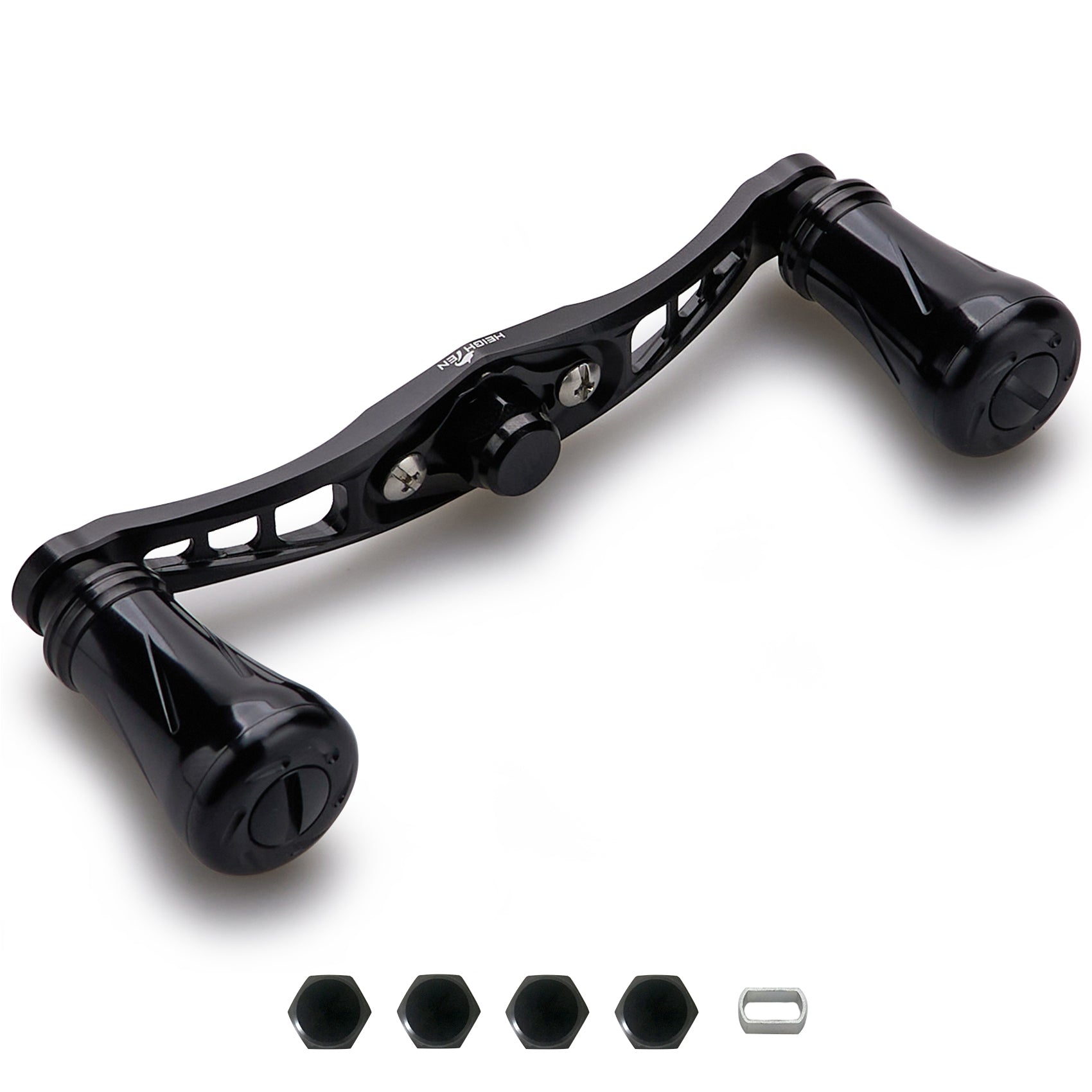 HEIGHTEN 92mm リール ハンドル 19mm ノブ搭載 シマノ(SHIMANO) ダイワ(DAIWA) アブ(Abu) 通用 ベイトリール 用 Wing Pillar Series