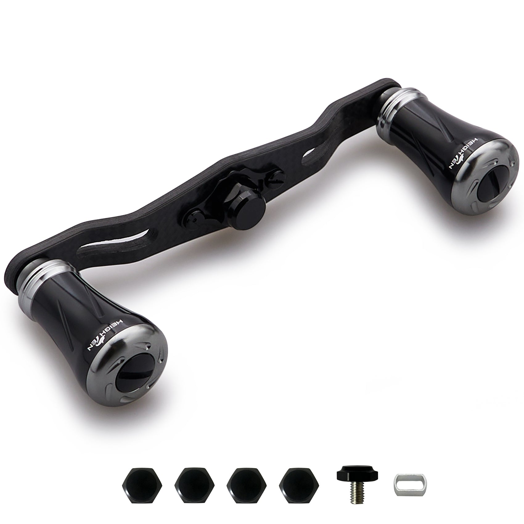HEIGHTEN V2.0 85/95mm リール ハンドル 1.5K炭素布 カーボン シマノ(SHIMANO) ダイワ(DAIWA) アブ(Abu) 通用 ベイトリール 用 Pillar Series