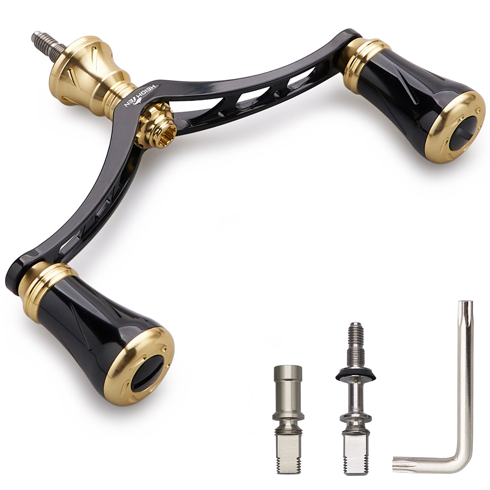 HEIGHTEN 98mm リール ハンドル 19mm ノブ 搭載 シマノ ダイワ 通用 スピニングリール用 New Pillar Series