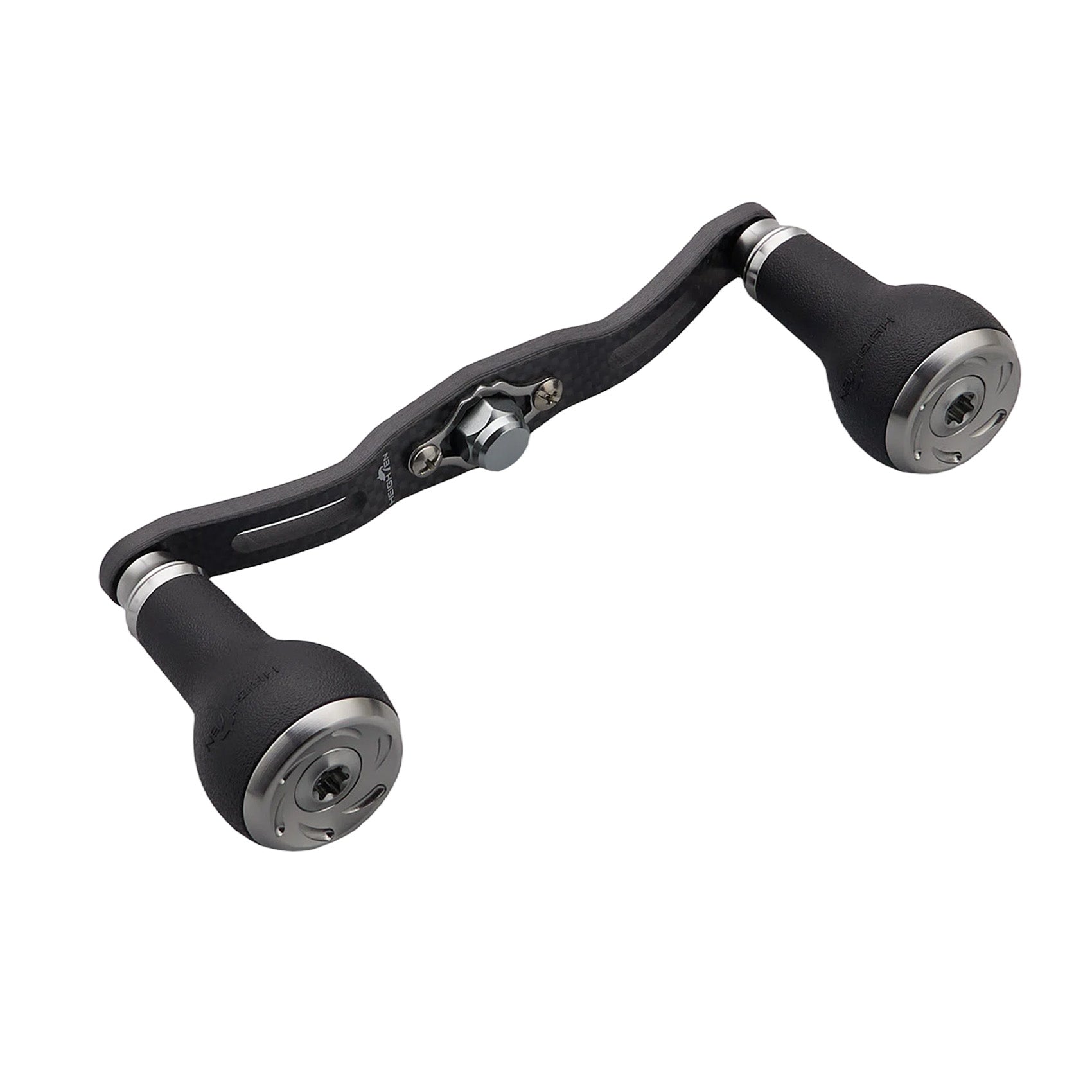 HEIGHTEN 110/120/130mm リール ハンドル 厚さ4mm 1.5K炭布 カーボン 27mm TPE製 ノブ搭載 シマノ(SHIMANO) ダイワ(DAIWA) アブ(Abu) 通用 ベイトリール 用 Carbon TPE Series
