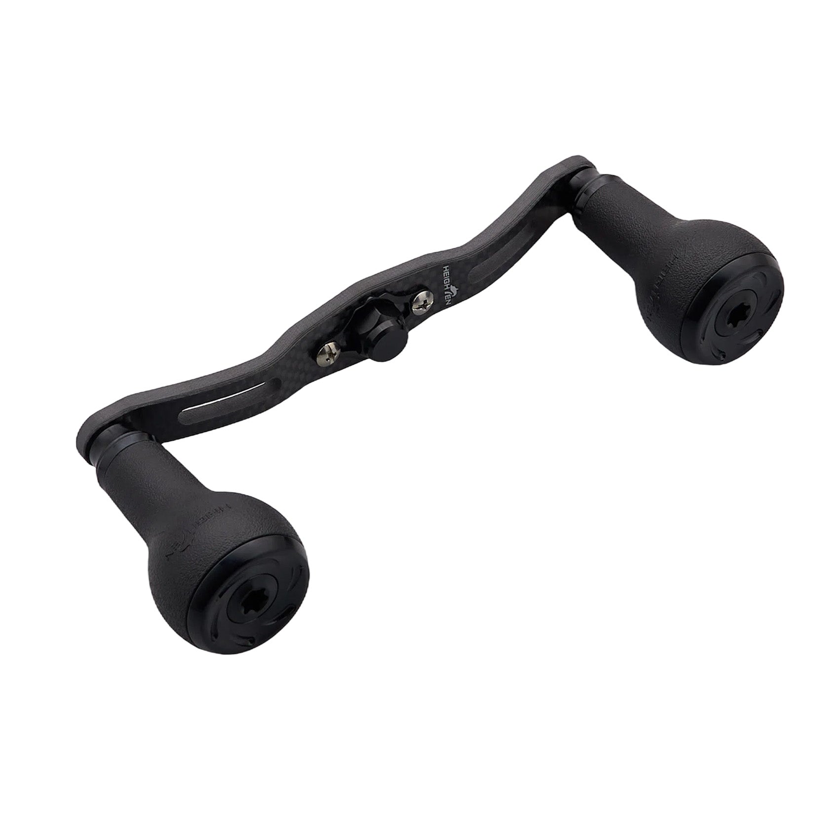 HEIGHTEN 110/120/130mm リール ハンドル 厚さ4mm 1.5K炭布 カーボン 27mm TPE製 ノブ搭載 シマノ(SHIMANO) ダイワ(DAIWA) アブ(Abu) 通用 ベイトリール 用 Carbon TPE Series