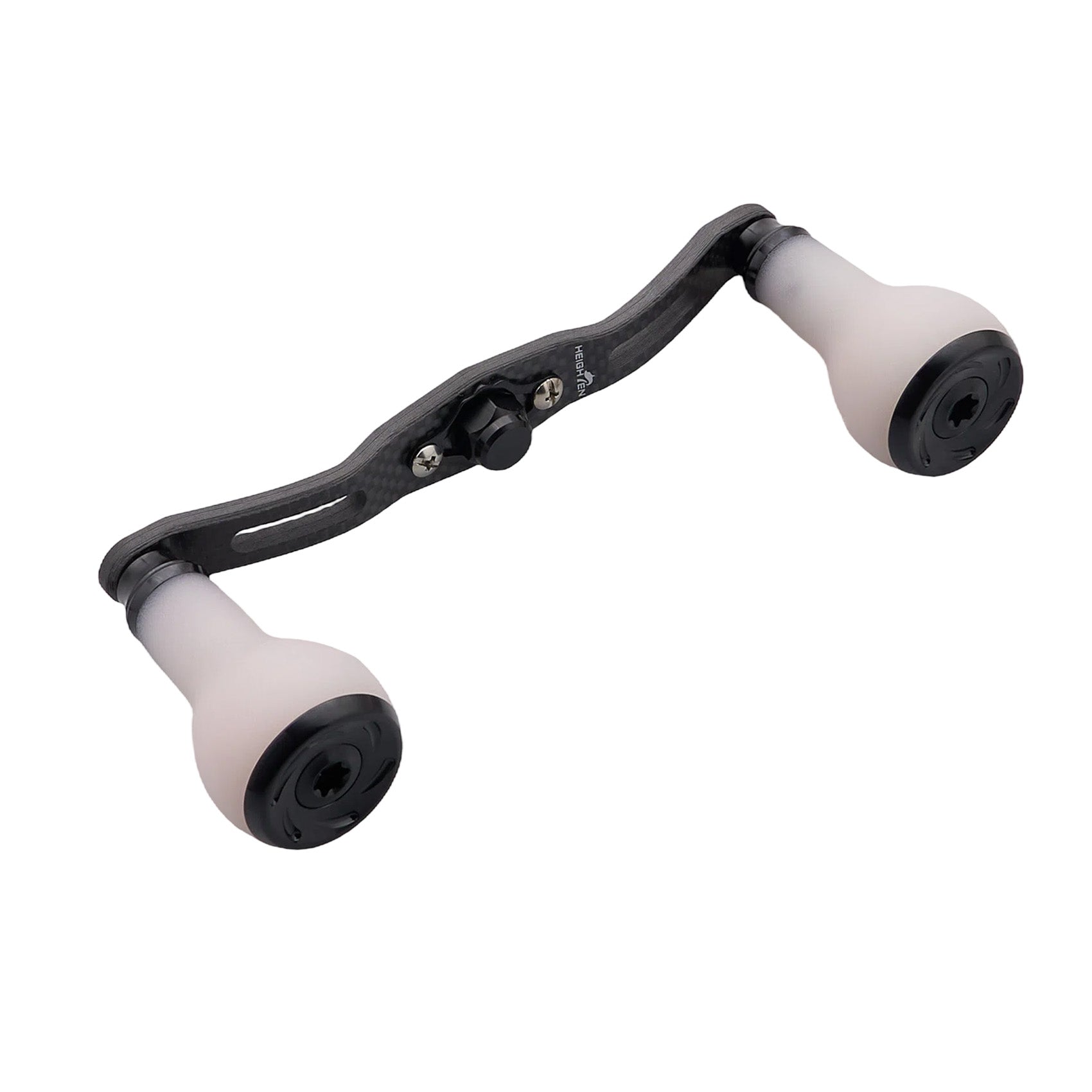 HEIGHTEN 110/120/130mm リール ハンドル 厚さ4mm 1.5K炭布 カーボン 27mm TPE製 ノブ搭載 シマノ(SHIMANO) ダイワ(DAIWA) アブ(Abu) 通用 ベイトリール 用 Carbon TPE Series