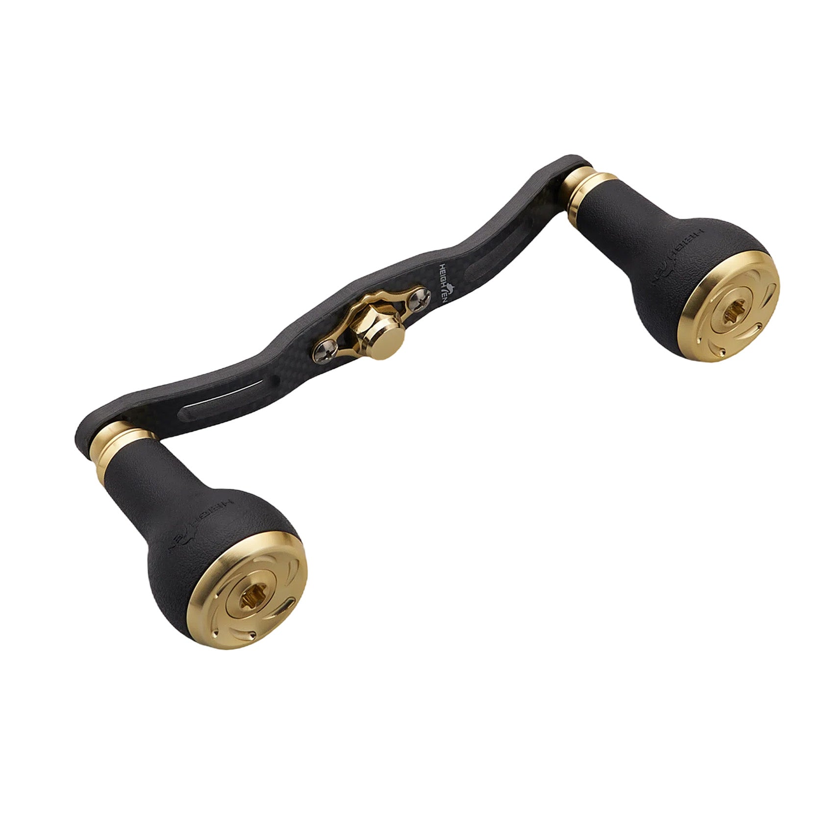 HEIGHTEN 110/120/130mm リール ハンドル 厚さ4mm 1.5K炭布 カーボン 27mm TPE製 ノブ搭載 シマノ(SHIMANO) ダイワ(DAIWA) アブ(Abu) 通用 ベイトリール 用 Carbon TPE Series