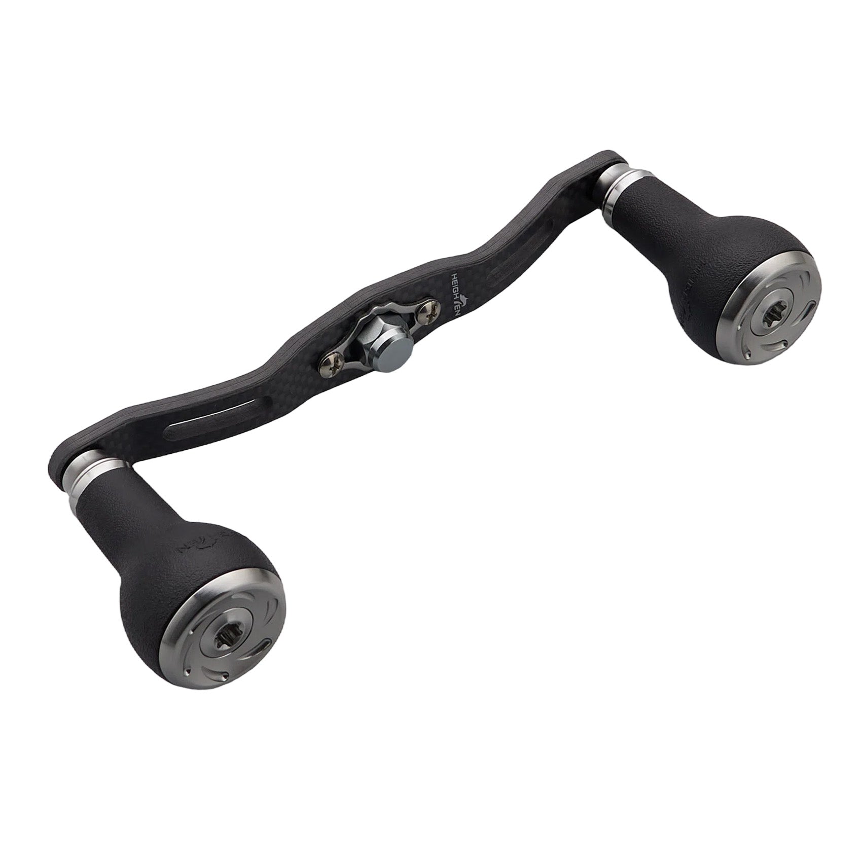 HEIGHTEN 110/120/130mm リール ハンドル 厚さ4mm 1.5K炭布 カーボン 27mm TPE製 ノブ搭載 シマノ(SHIMANO) ダイワ(DAIWA) アブ(Abu) 通用 ベイトリール 用 Carbon TPE Series