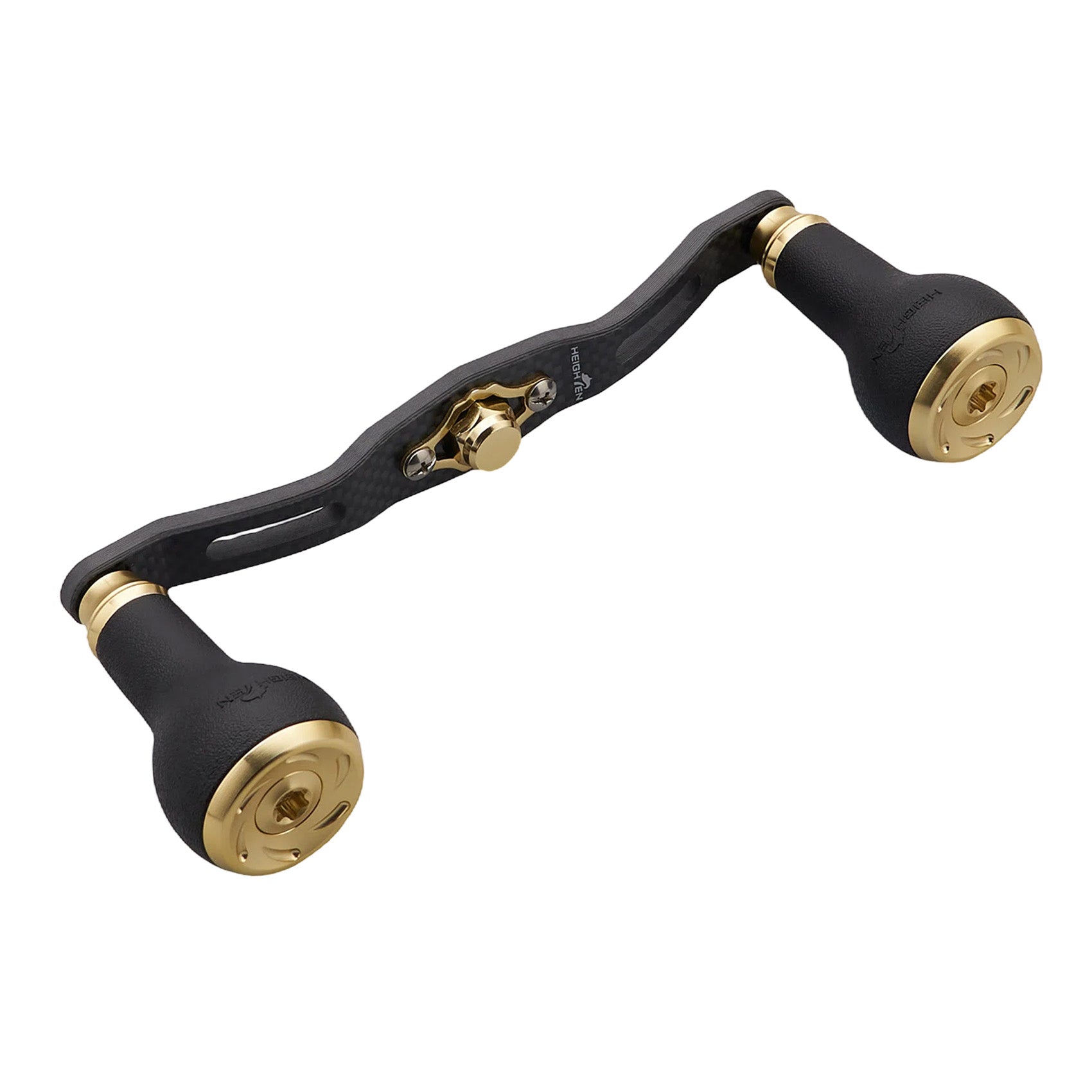 HEIGHTEN 110/120/130mm リール ハンドル 厚さ4mm 1.5K炭布 カーボン 27mm TPE製 ノブ搭載 シマノ(SHIMANO) ダイワ(DAIWA) アブ(Abu) 通用 ベイトリール 用 Carbon TPE Series