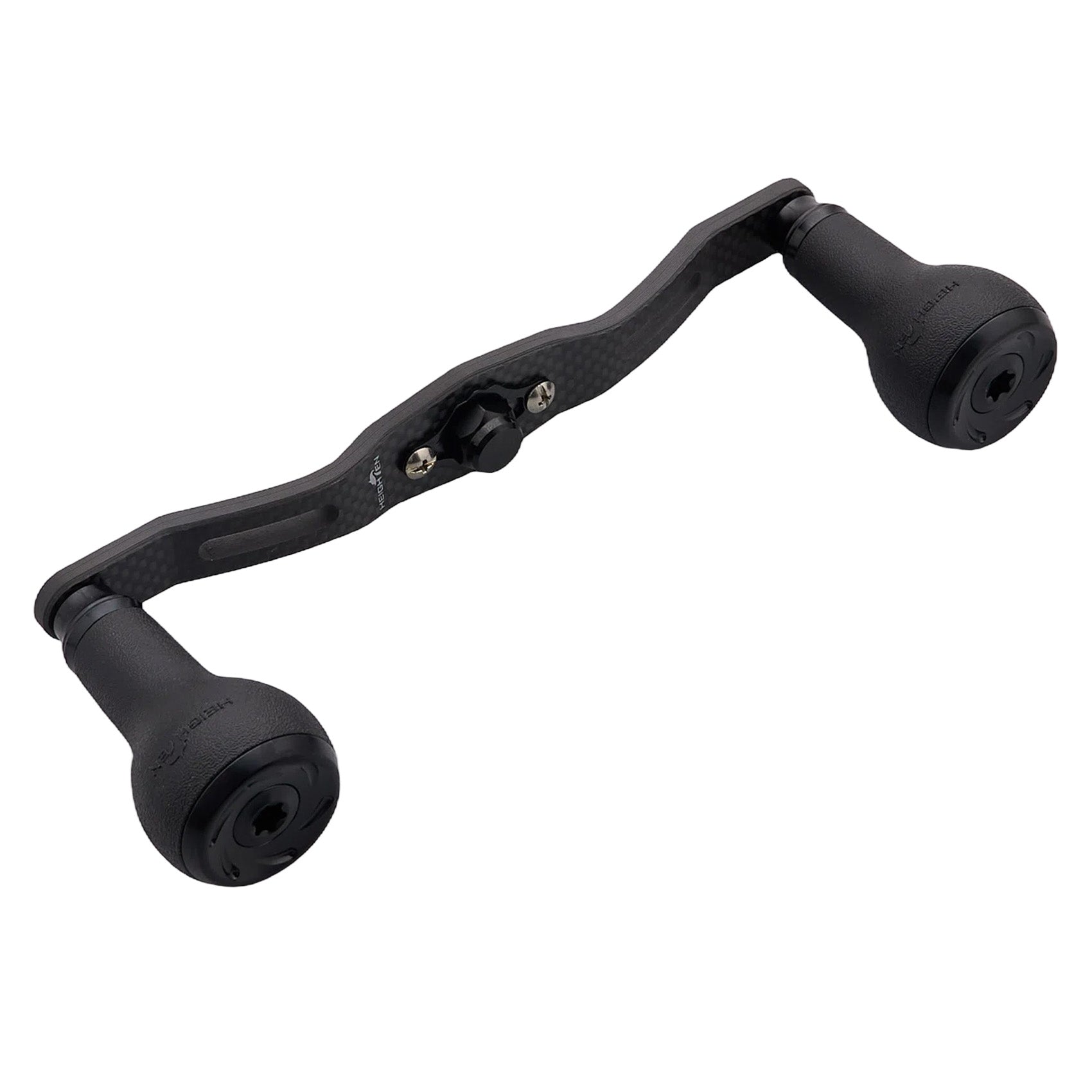 HEIGHTEN 110/120/130mm リール ハンドル 厚さ4mm 1.5K炭布 カーボン 27mm TPE製 ノブ搭載 シマノ(SHIMANO) ダイワ(DAIWA) アブ(Abu) 通用 ベイトリール 用 Carbon TPE Series