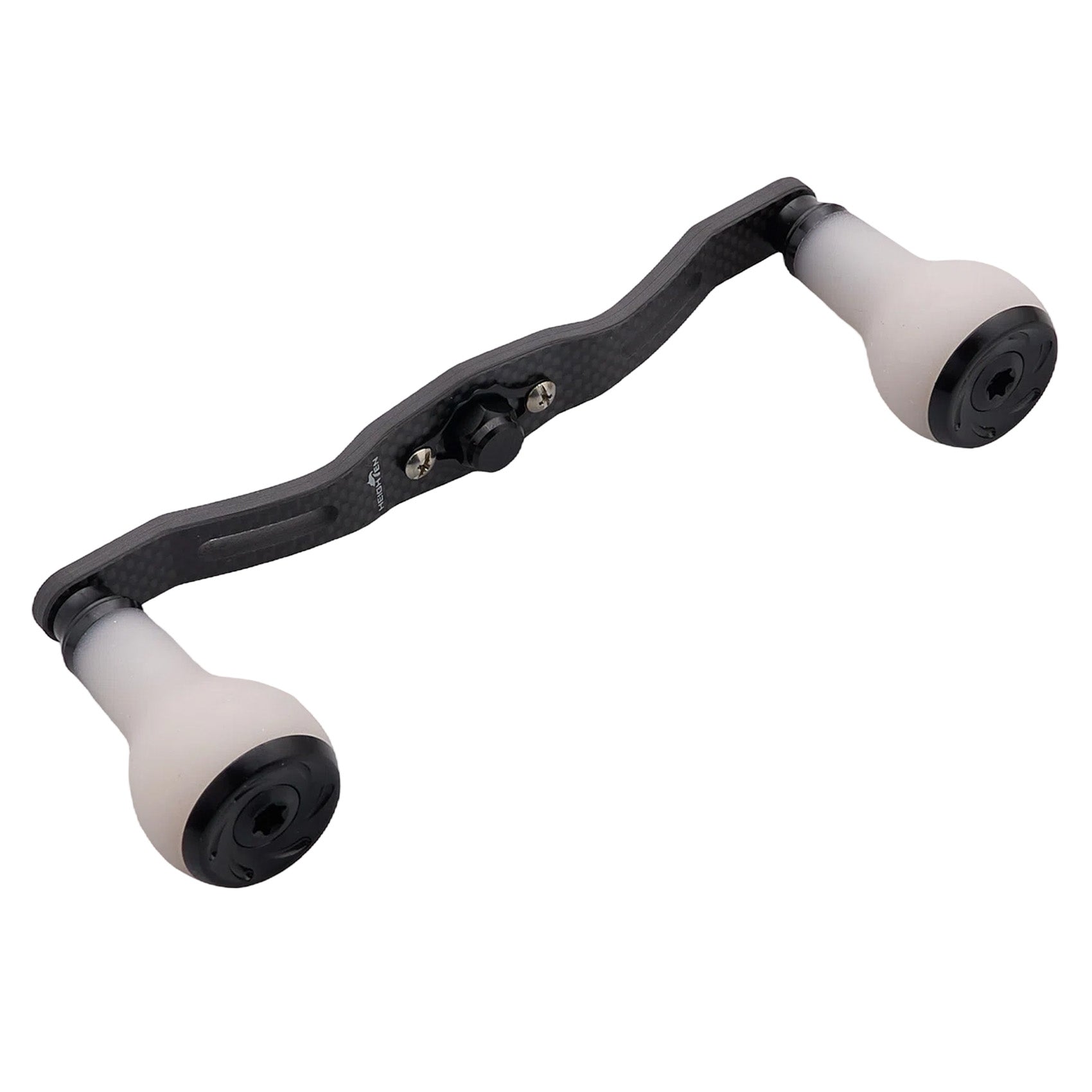 HEIGHTEN 110/120/130mm リール ハンドル 厚さ4mm 1.5K炭布 カーボン 27mm TPE製 ノブ搭載 シマノ(SHIMANO) ダイワ(DAIWA) アブ(Abu) 通用 ベイトリール 用 Carbon TPE Series
