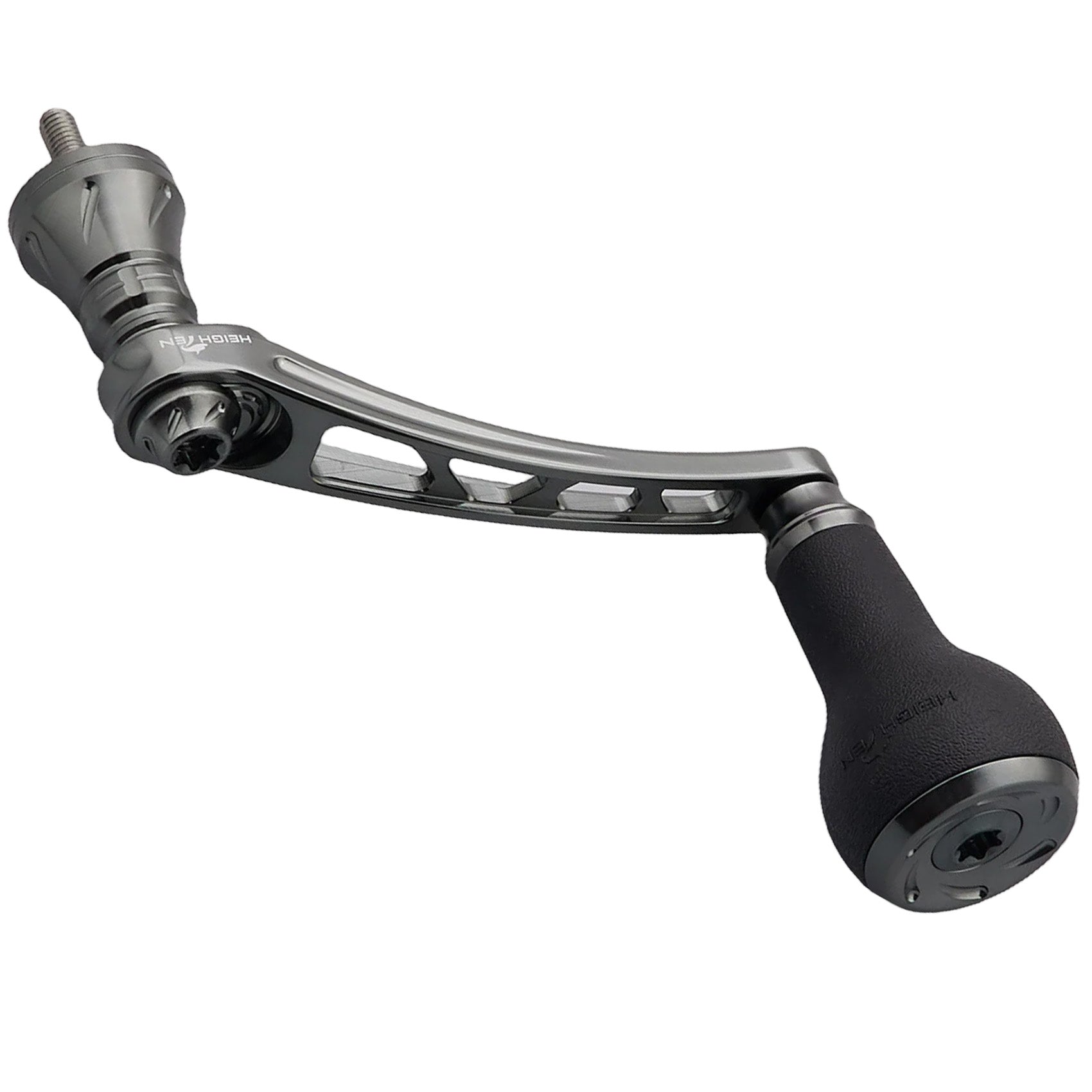 HEIGHTEN 55-60/65-70mm 可変 リール ハンドル 27mm TPE製 ノブ搭載 シマノ(Shimano) ダイワ(Daiwa) 通用 スピニングリール 用 Arch TPE Series
