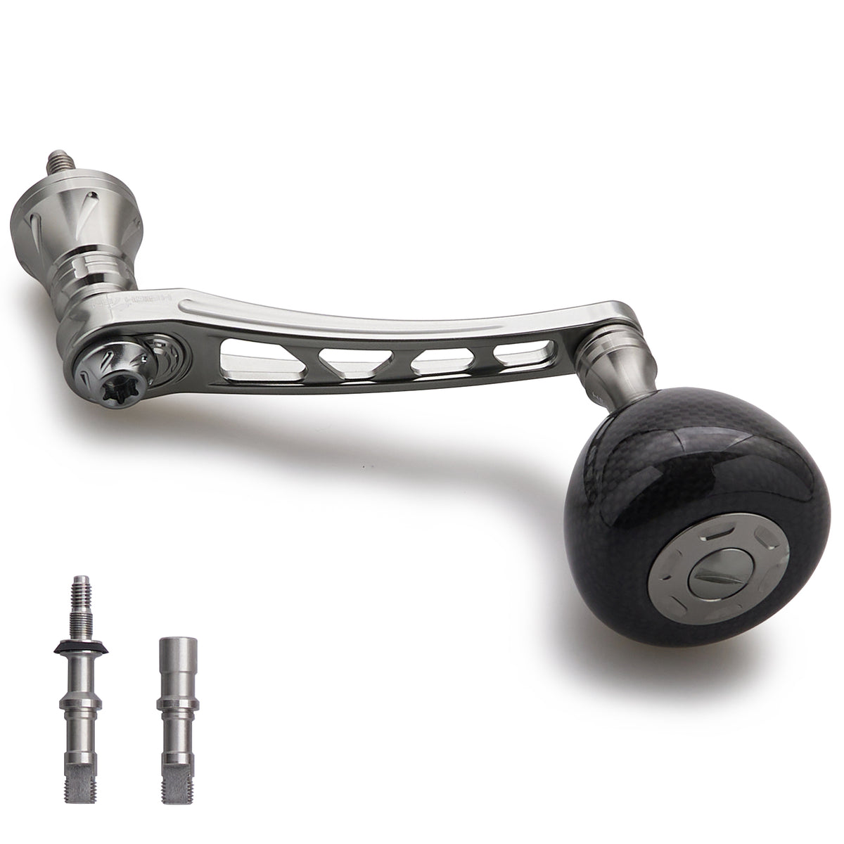 HEIGHTEN 65-70mm可変 リール ハンドル 36mm カーボン製 ノブ搭載 シマノ(Shimano) ダイワ(Daiwa) 通用 スピニングリール 用 Carbon Drum Series