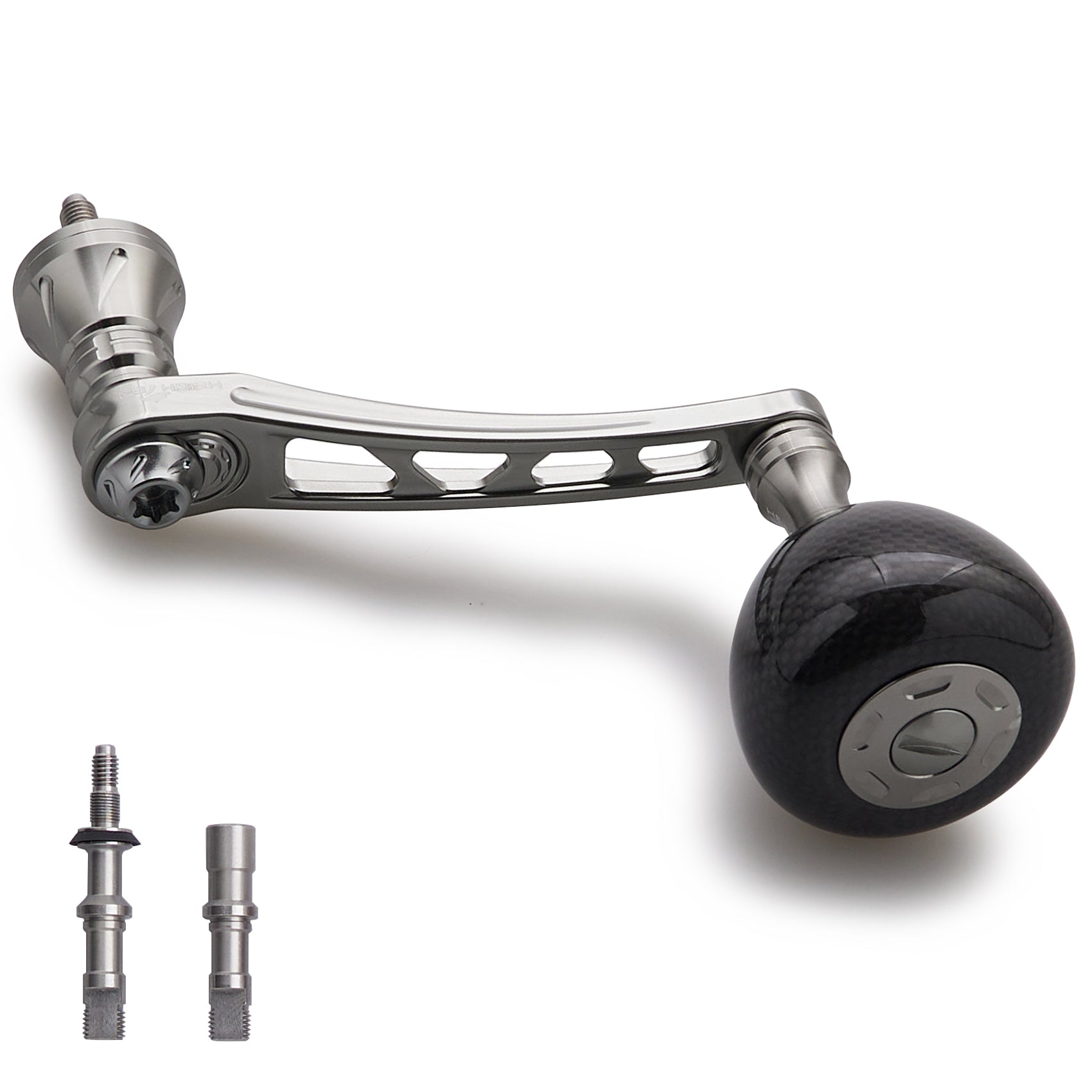 HEIGHTEN 65-70mm可変 リール ハンドル 36mm カーボン製 ノブ搭載 シマノ(Shimano) ダイワ(Daiwa) 通用 スピニングリール 用 Carbon Drum Series