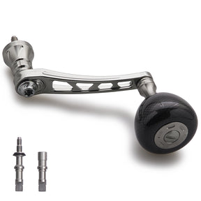HEIGHTEN 65-70mm可変 リール ハンドル 36mm カーボン製 ノブ搭載 シマノ(Shimano) ダイワ(Daiwa) 通用 スピニングリール 用 Carbon Drum Series