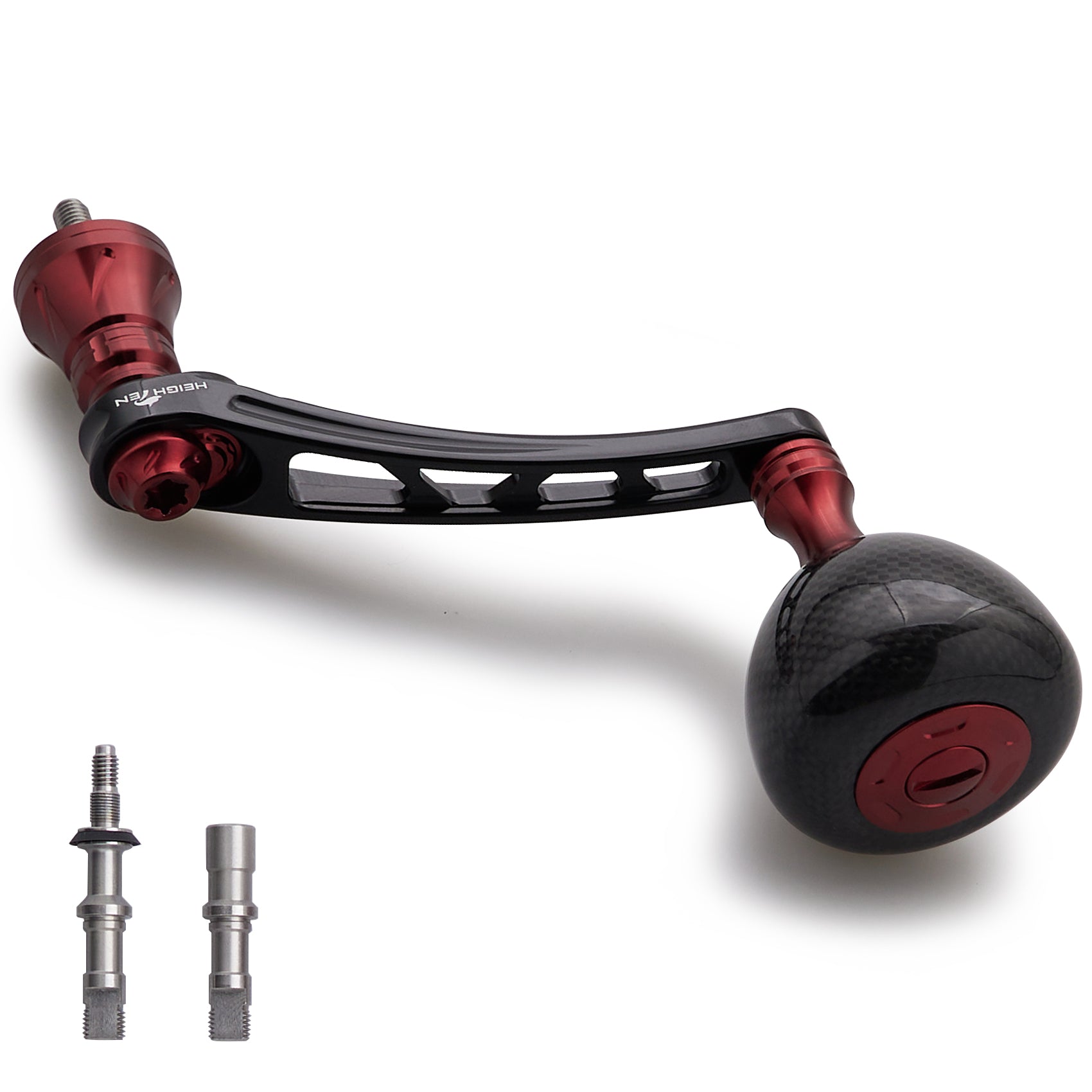 HEIGHTEN 65-70mm可変 リール ハンドル 36mm カーボン製 ノブ搭載 シマノ(Shimano) ダイワ(Daiwa) 通用 スピニングリール 用 Carbon Drum Series