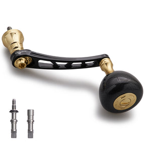 HEIGHTEN 65-70mm可変 リール ハンドル 36mm カーボン製 ノブ搭載 シマノ(Shimano) ダイワ(Daiwa) 通用 スピニングリール 用 Carbon Drum Series