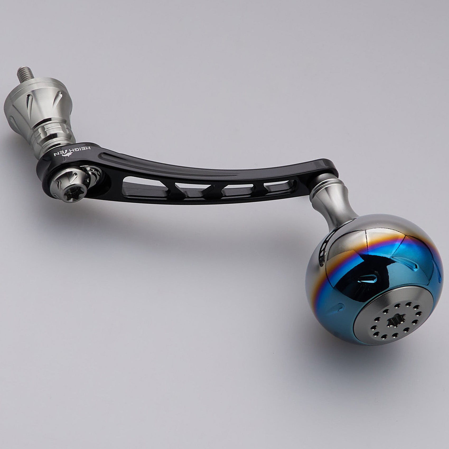 HEIGHTEN 65-70mm可変 リール ハンドル 38mm ノブ搭載 シマノ(Shimano) ダイワ(Daiwa) 通用 スピニングリール 用 Aurora Series