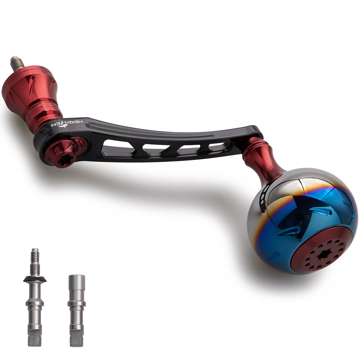 HEIGHTEN 65-70mm可変 リール ハンドル 38mm ノブ搭載 シマノ(Shimano) ダイワ(Daiwa) 通用 スピニングリール 用 Aurora Series