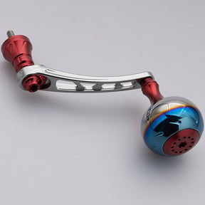 HEIGHTEN 65-70mm可変 リール ハンドル 38mm ノブ搭載 シマノ(Shimano) ダイワ(Daiwa) 通用 スピニングリール 用 Aurora Series