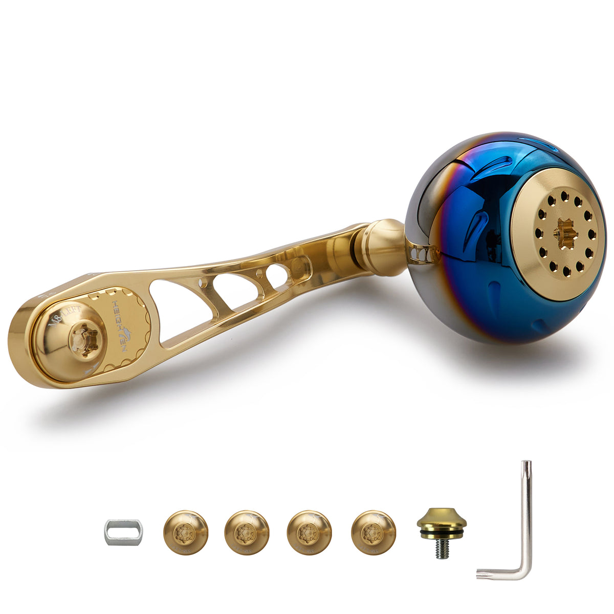 HEIGHTEN 65/75mm リール ハンドル 38mm ハンドルノブ シマノ(SHIMANO) ダイワ(DAIWA) アブ(Abu) ベイトリール 通用 Aurora Ach Series
