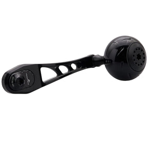 HEIGHTEN 80-90mm可変 リール ハンドル 38mm ノブ 搭載 シマノ(SHIMANO) ダイワ(DAIWA) アブ(Abu) ベイトリール 通用 Black Series