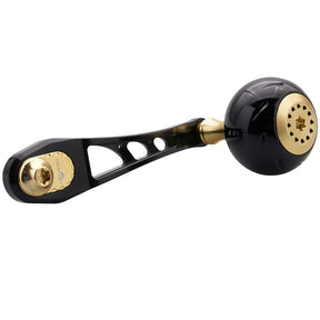 HEIGHTEN 80-90mm可変 リール ハンドル 38mm ノブ 搭載 シマノ(SHIMANO) ダイワ(DAIWA) アブ(Abu) ベイトリール 通用 Black Series