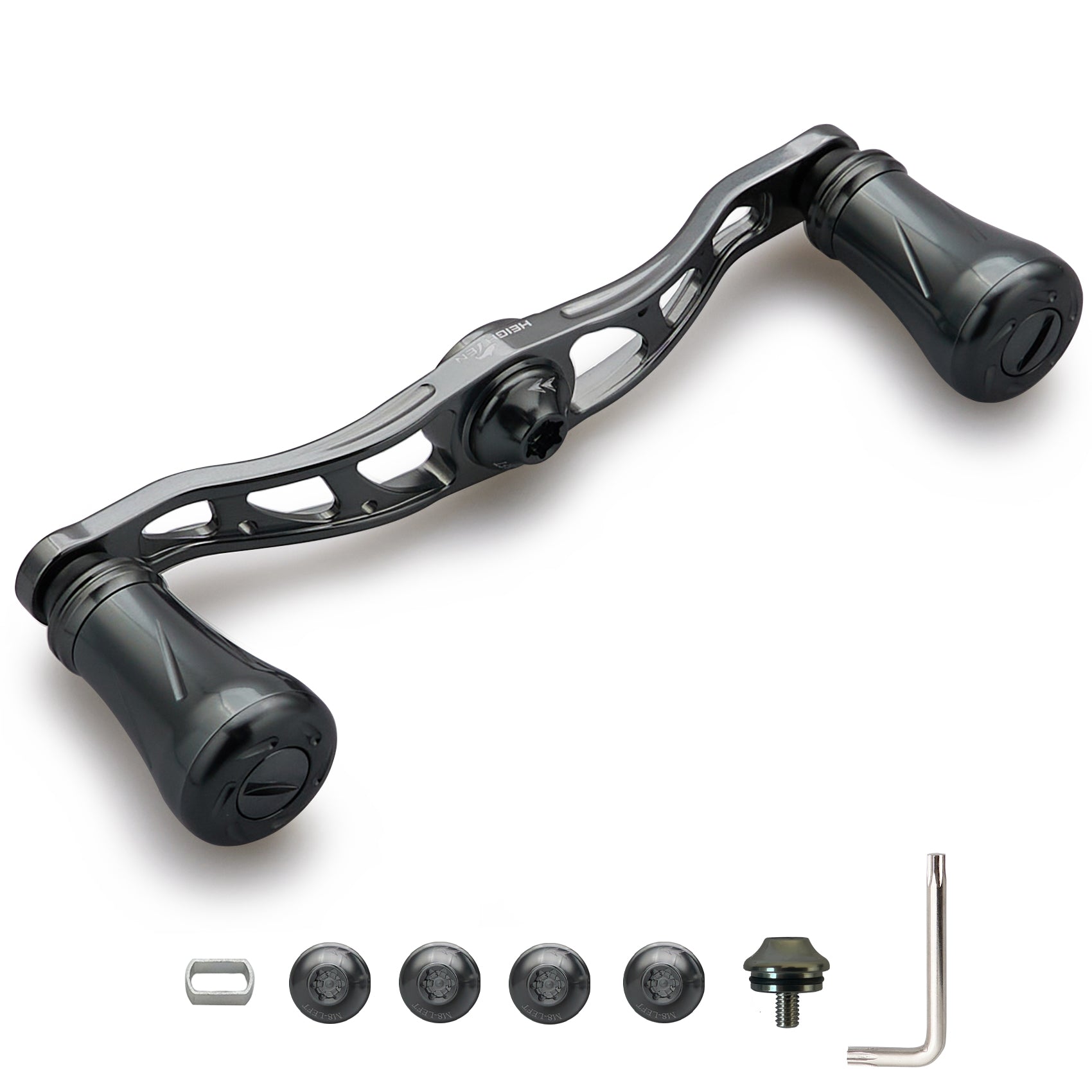 HEIGHTEN 105mm リール ハンドル 19mm ノブ搭載 シマノ(SHIMANO) ダイワ(DAIWA) アブ(Abu) 通用