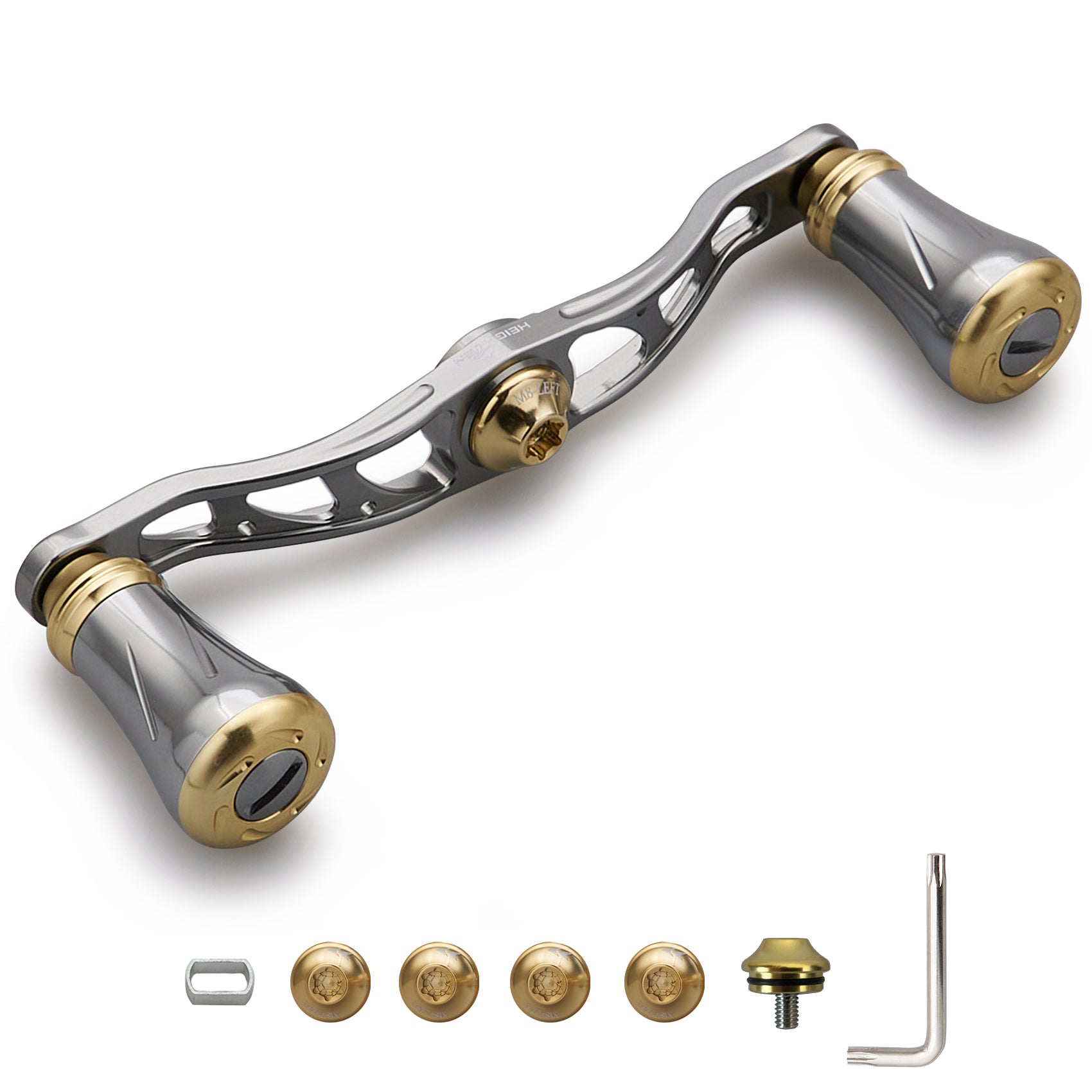 HEIGHTEN 105mm リール ハンドル 19mm ノブ搭載 シマノ(SHIMANO) ダイワ(DAIWA) アブ(Abu) 通用