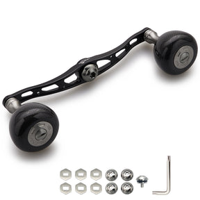 HEIGHTEN 130mm リール ハンドル 36mm カーボンノブ搭載 シマノ(SHIMANO) ダイワ(DAIWA) アブ(Abu) 通用 ベイトリール 用 Carbon Arch Series