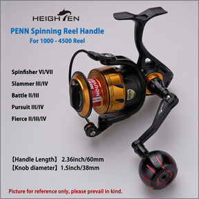 HEIGHTEN リールハンドル ペン Penn Spinfisher VI VII/Slammer III IV/Battle II III/Pursuit III IV/Fierce II III IV スピニングリール 用