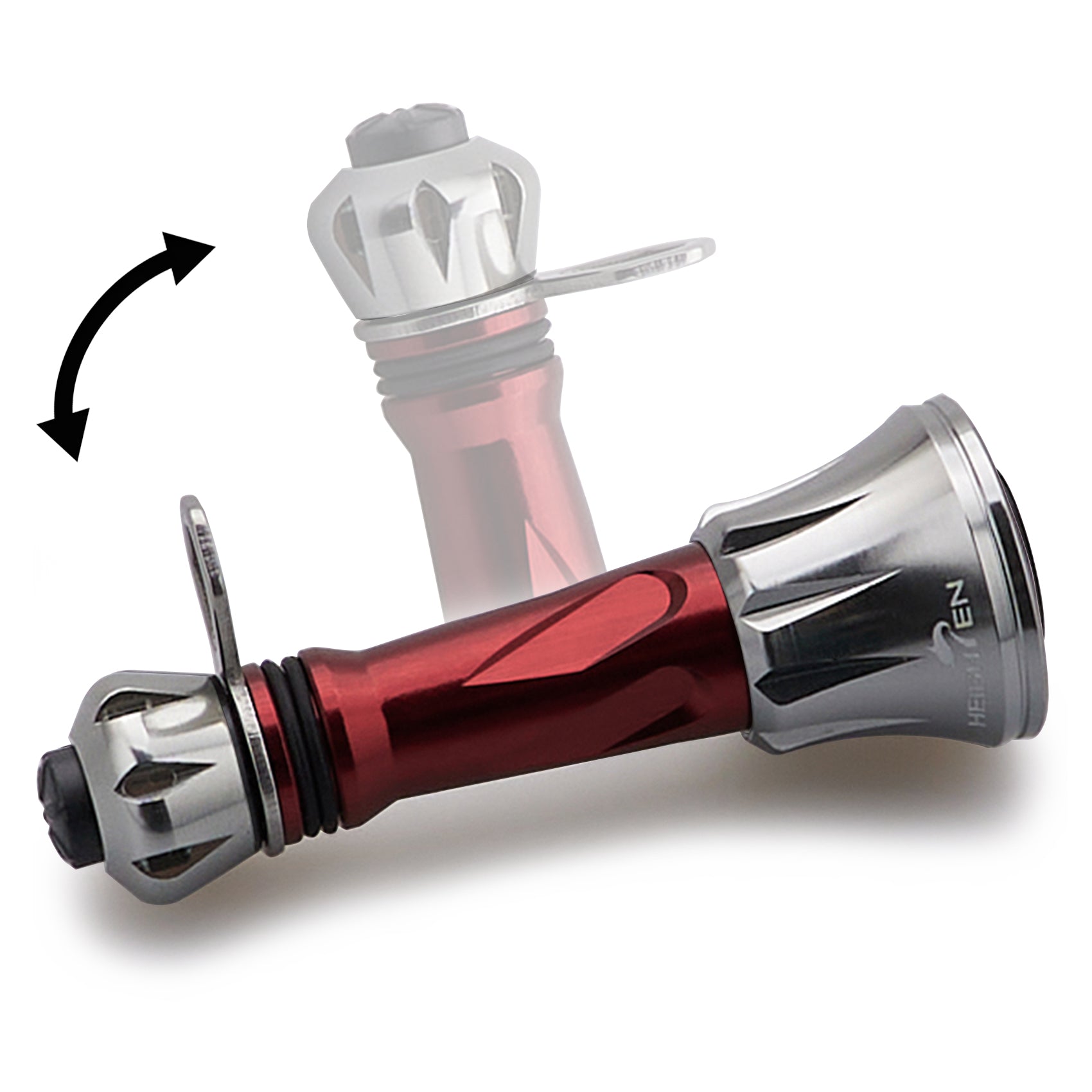 HEIGHTEN 50mm リール スタンド 折り畳み式 シマノ(SHIMANO) ダイワ(DAIWA) スピニングリール 通用 夜光 フックキーパー ラインストッパー