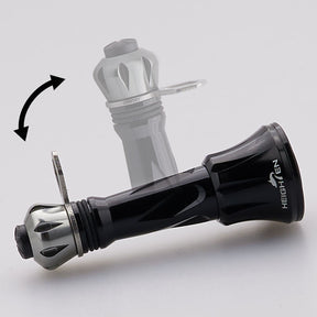 HEIGHTEN 50mm リール スタンド 折り畳み式 シマノ(SHIMANO) ダイワ(DAIWA) スピニングリール 通用 夜光 フックキーパー ラインストッパー