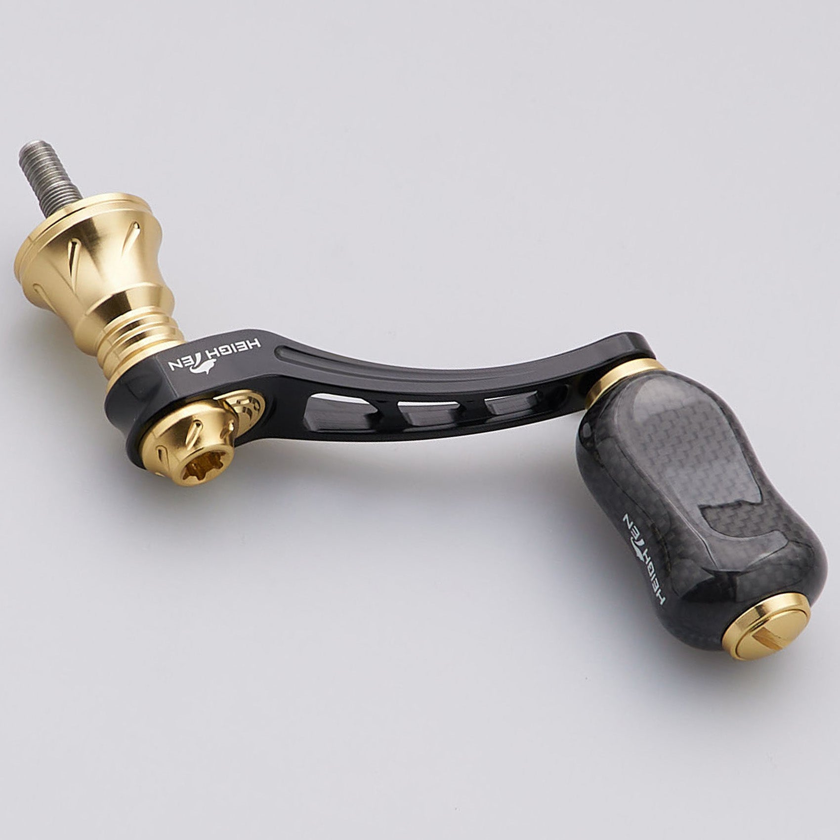 HEIGHTEN 45-50mm可変 リール ハンドル 21mm カーボンノブ搭載 シマノ ダイワ 通用 スピニングリール 用 Arch Series