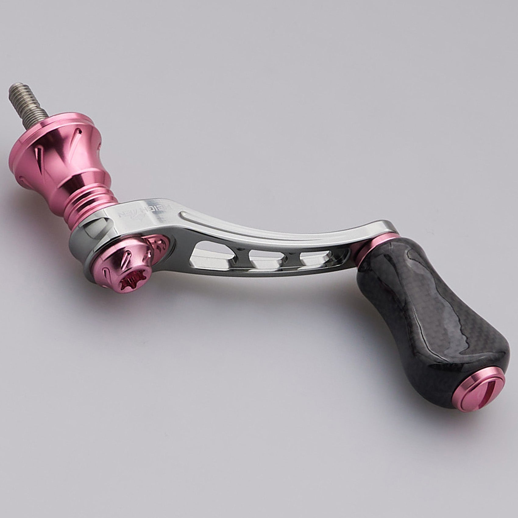 HEIGHTEN 45-50mm可変 リール ハンドル 20mm カーボンノブ搭載 シマノ ダイワ 通用 スピニングリール 用 Arch Series