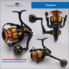 HEIGHTEN リールハンドル ペン Penn Spinfisher VI VII/Slammer III IV/Battle II III/Pursuit III IV/Fierce II III IV スピニングリール 用