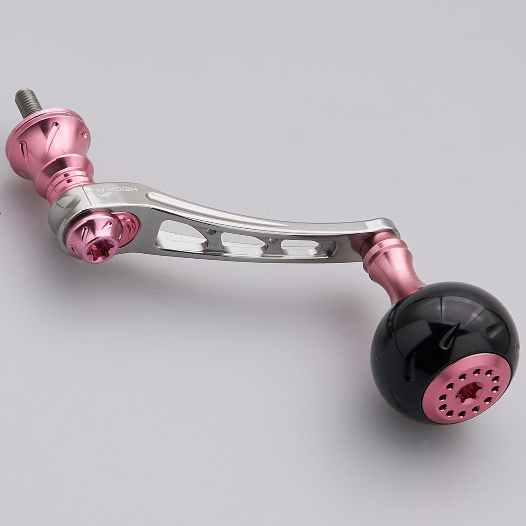 HEIGHTEN 55-60mm可変 リール ハンドル 30mm ハンドルノブ 搭載 ダイワ(DAIWA) シマノ(SHIMANO) 通用 スピニングリール 用 Black Series