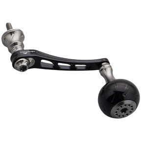 HEIGHTEN 55-60mm可変 リール ハンドル 30mm ハンドルノブ 搭載 ダイワ(DAIWA) シマノ(SHIMANO) 通用 スピニングリール 用 Black Series