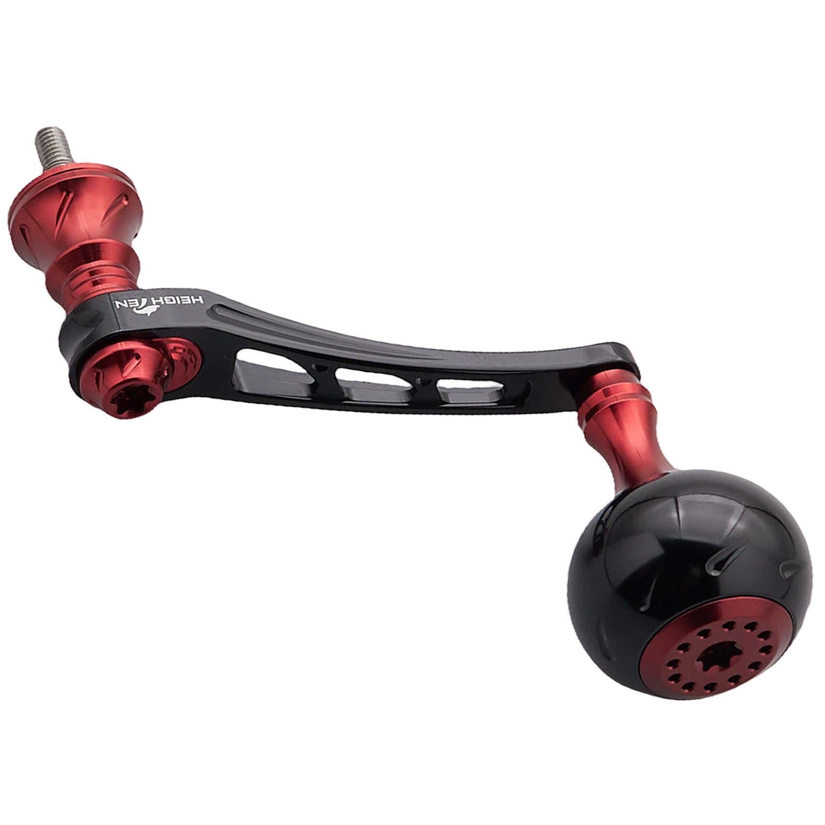HEIGHTEN 55-60mm可変 リール ハンドル 30mm ハンドルノブ 搭載 ダイワ(DAIWA) シマノ(SHIMANO) 通用 スピニングリール 用 Black Series